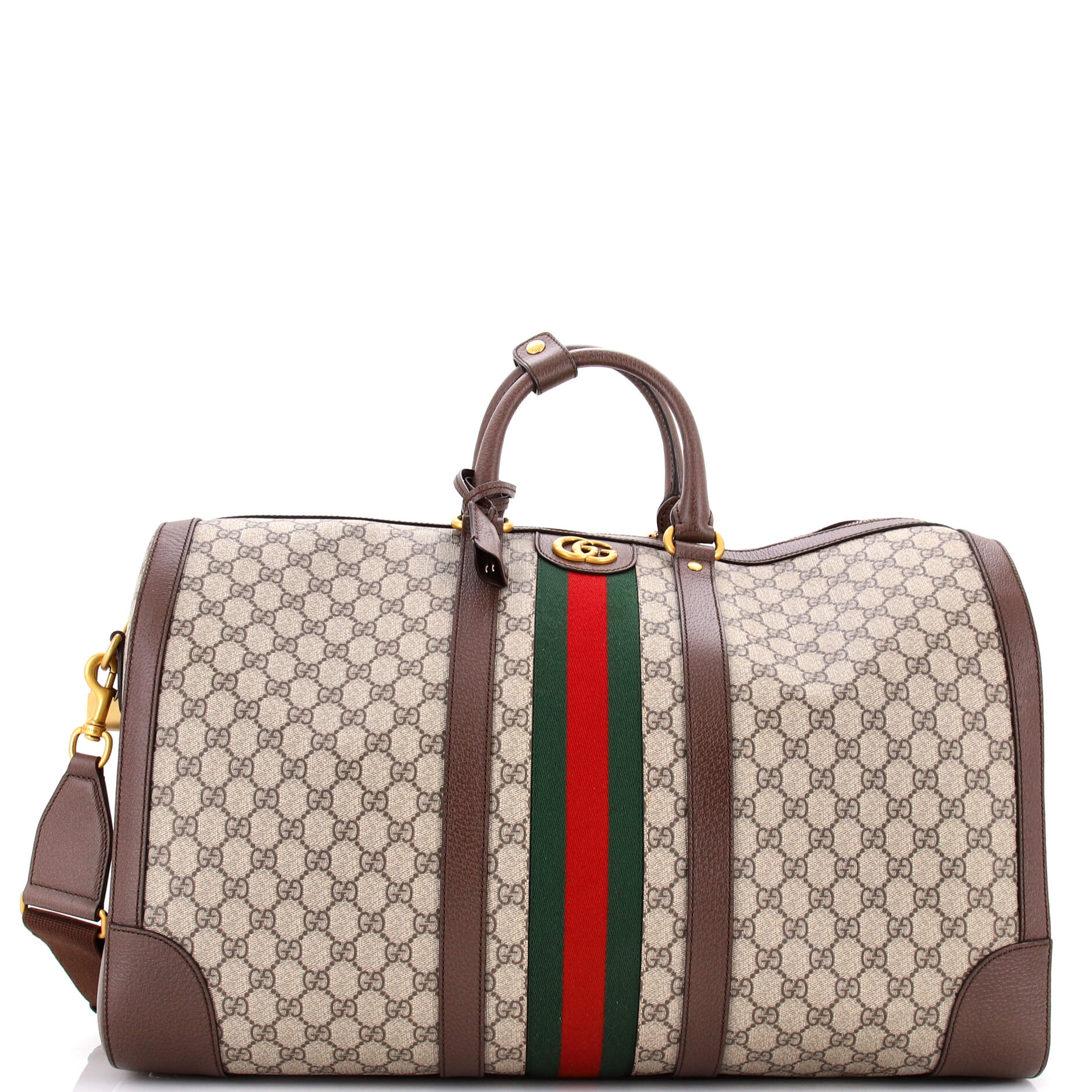 Savoy Web Convertible Duffle Bag GG Coated Canvas Large
