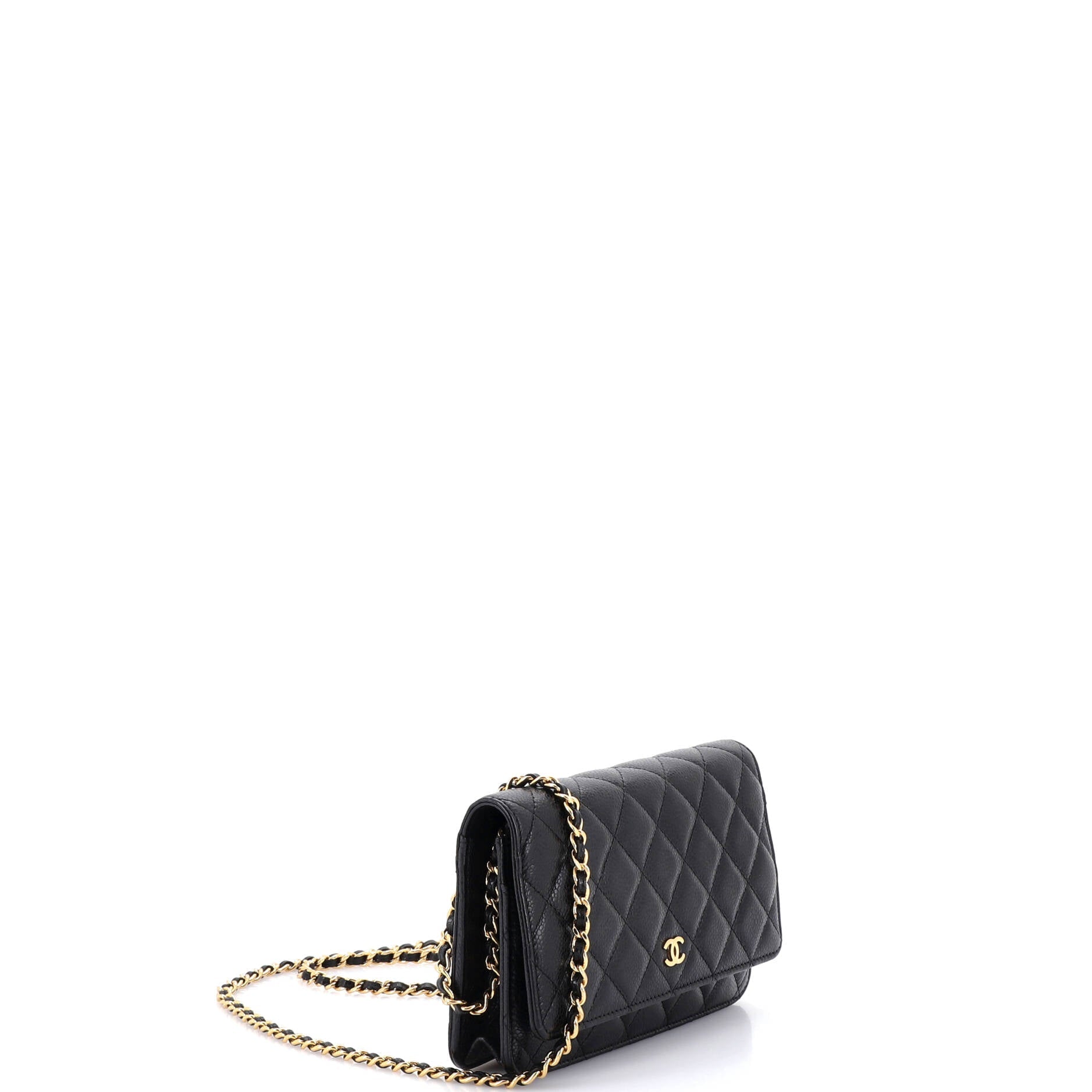 Wallet on Chain Quilted Caviar