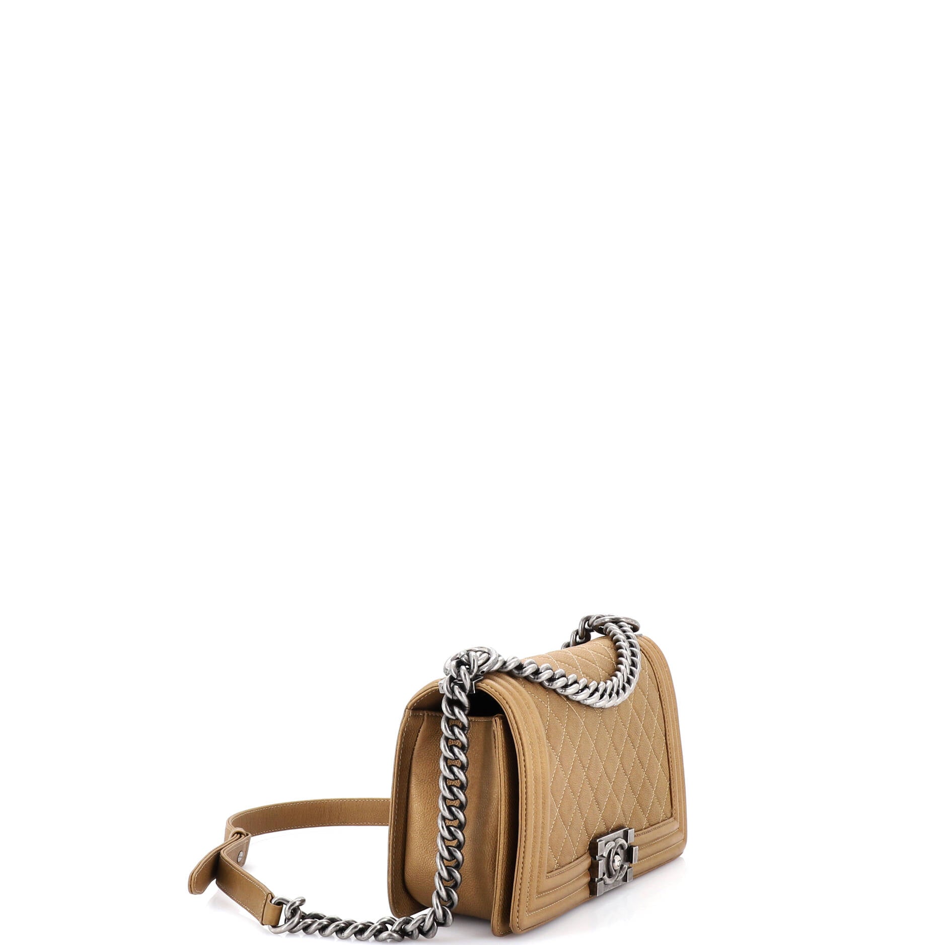 Boy Flap Bag Quilted Caviar Old Medium