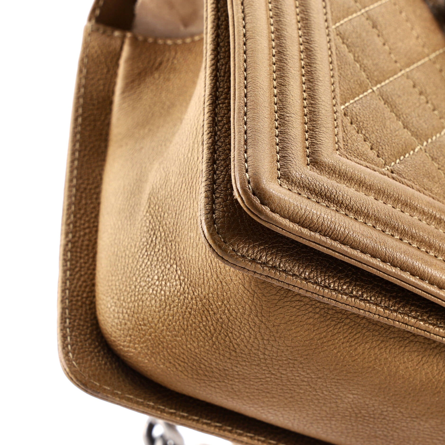Boy Flap Bag Quilted Caviar Old Medium