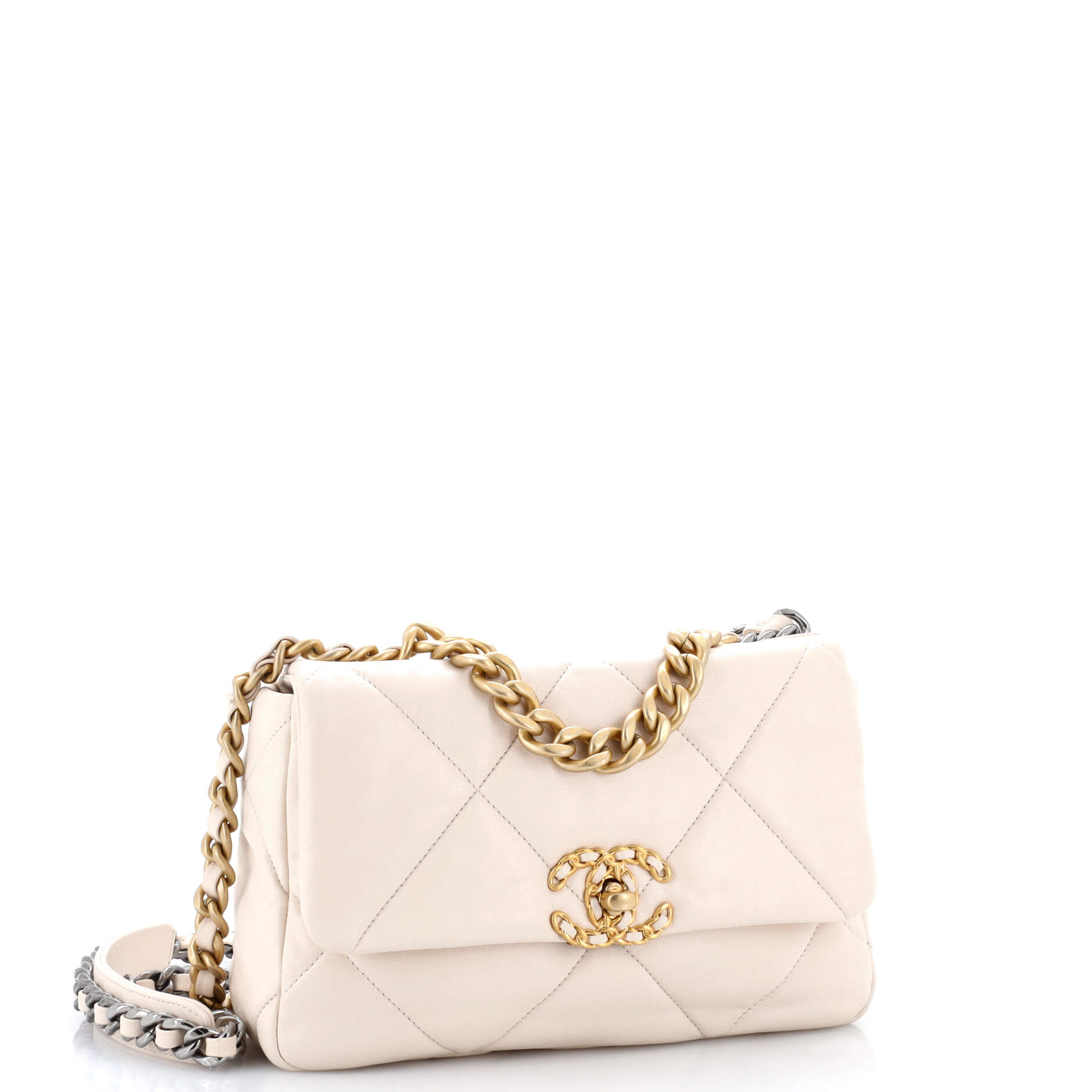 19 Flap Bag Quilted Leather Medium