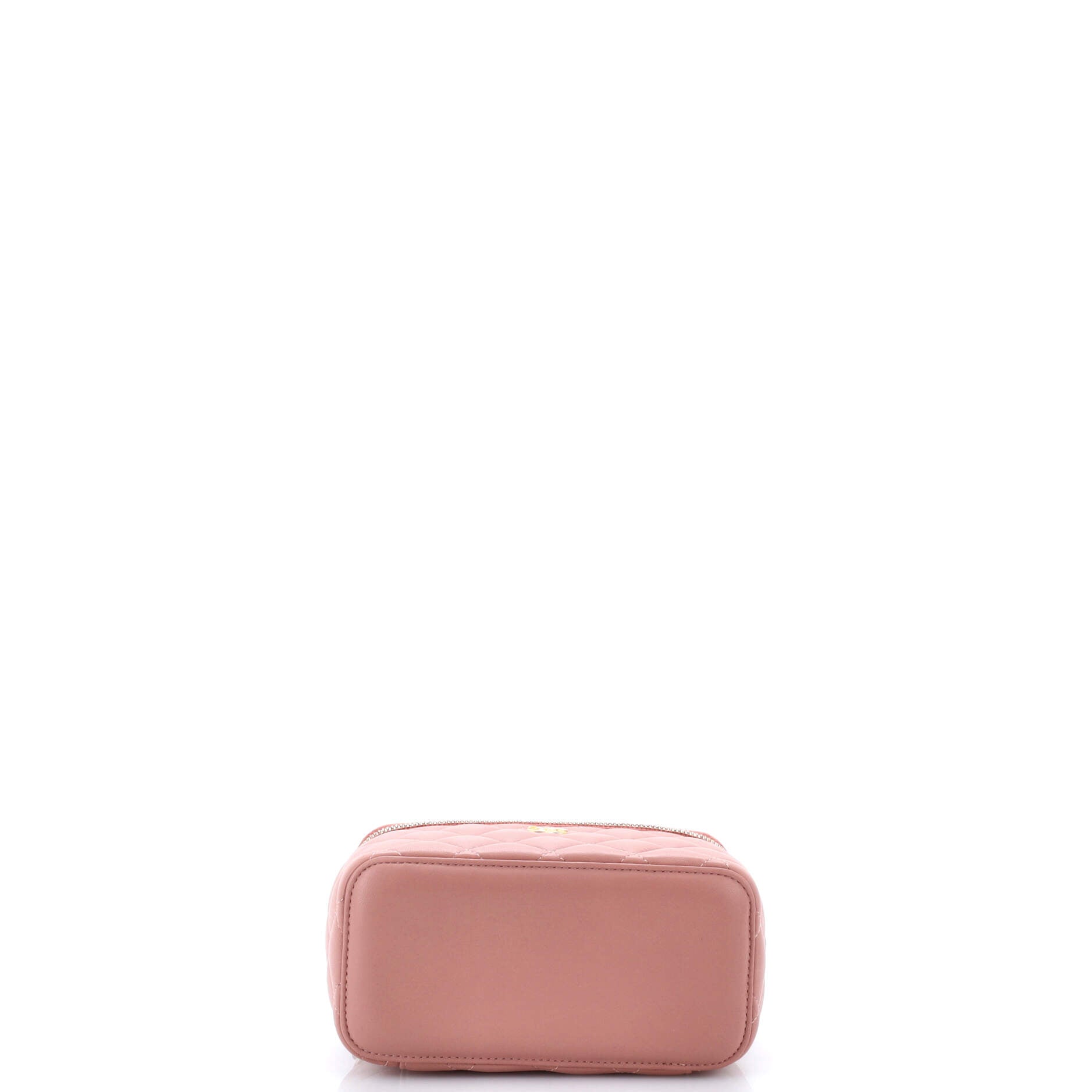 Pearl Crush Vanity Case with Chain Quilted Lambskin Small