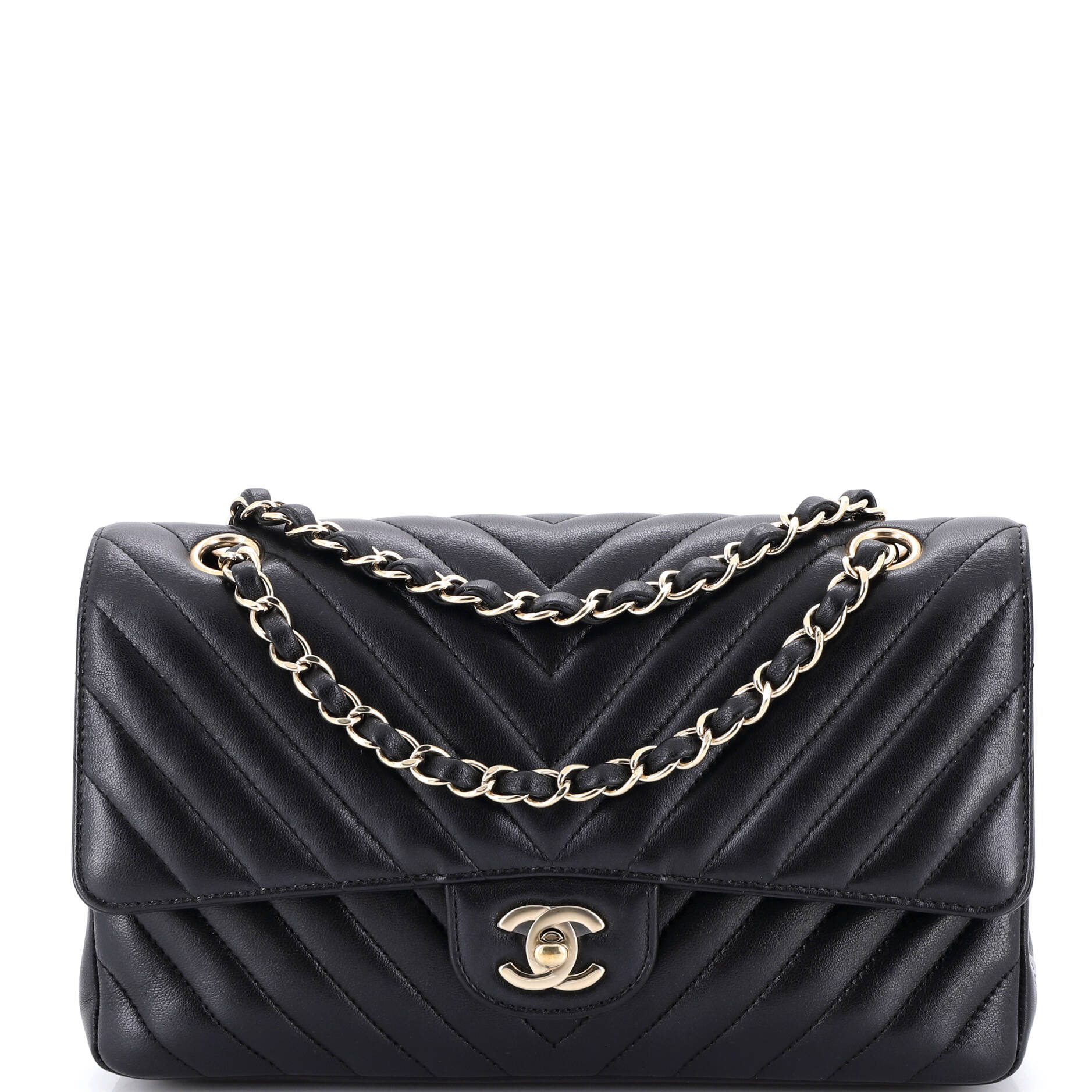 Classic Double Flap Bag Chevron Lambskin Medium