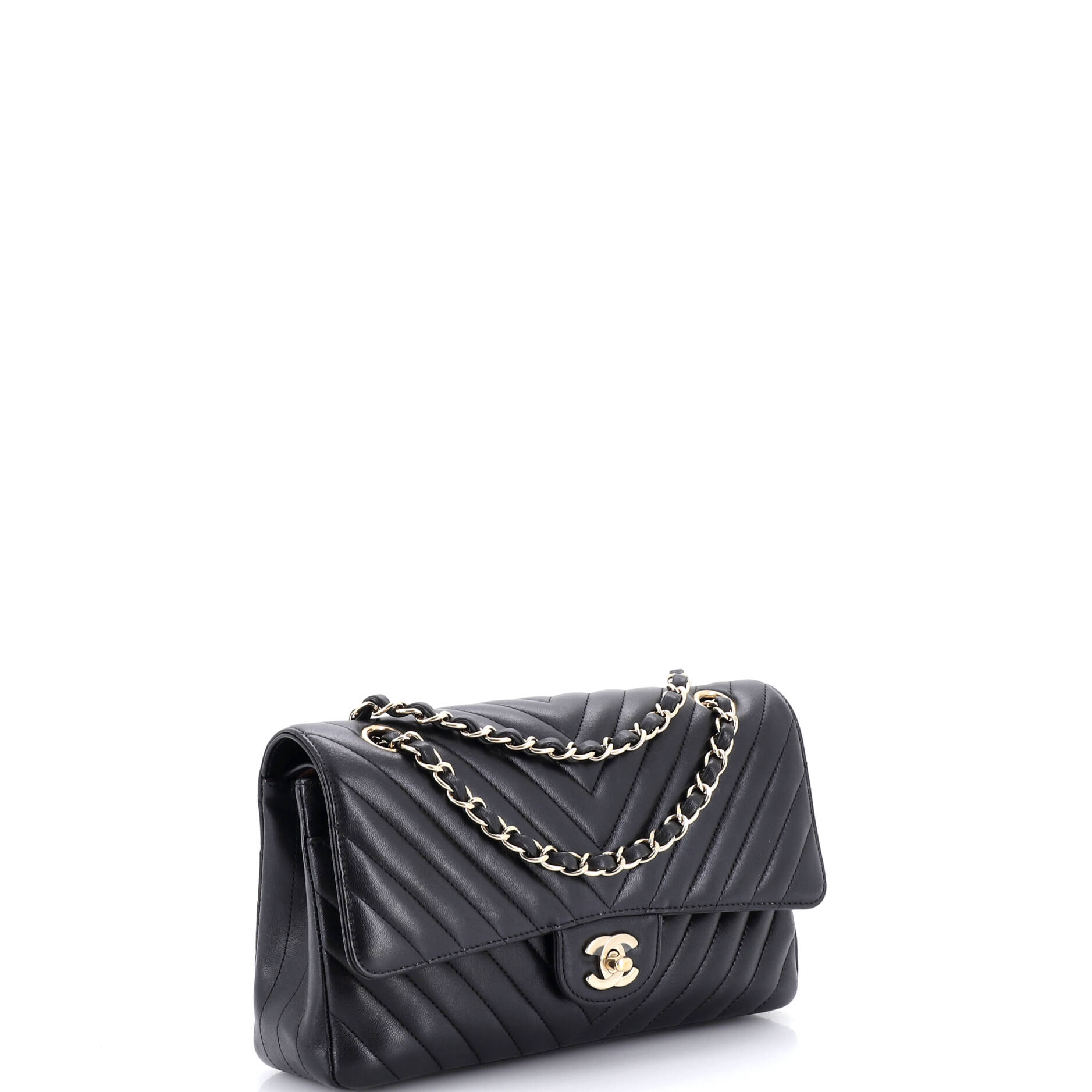 Classic Double Flap Bag Chevron Lambskin Medium