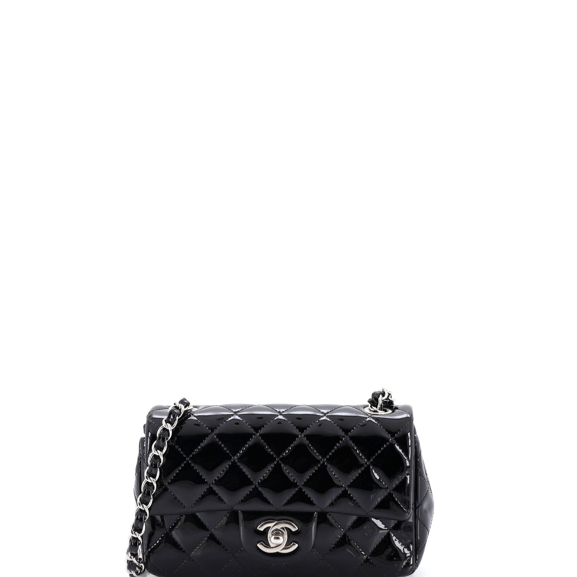 Classic Single Flap Bag Quilted Patent Mini