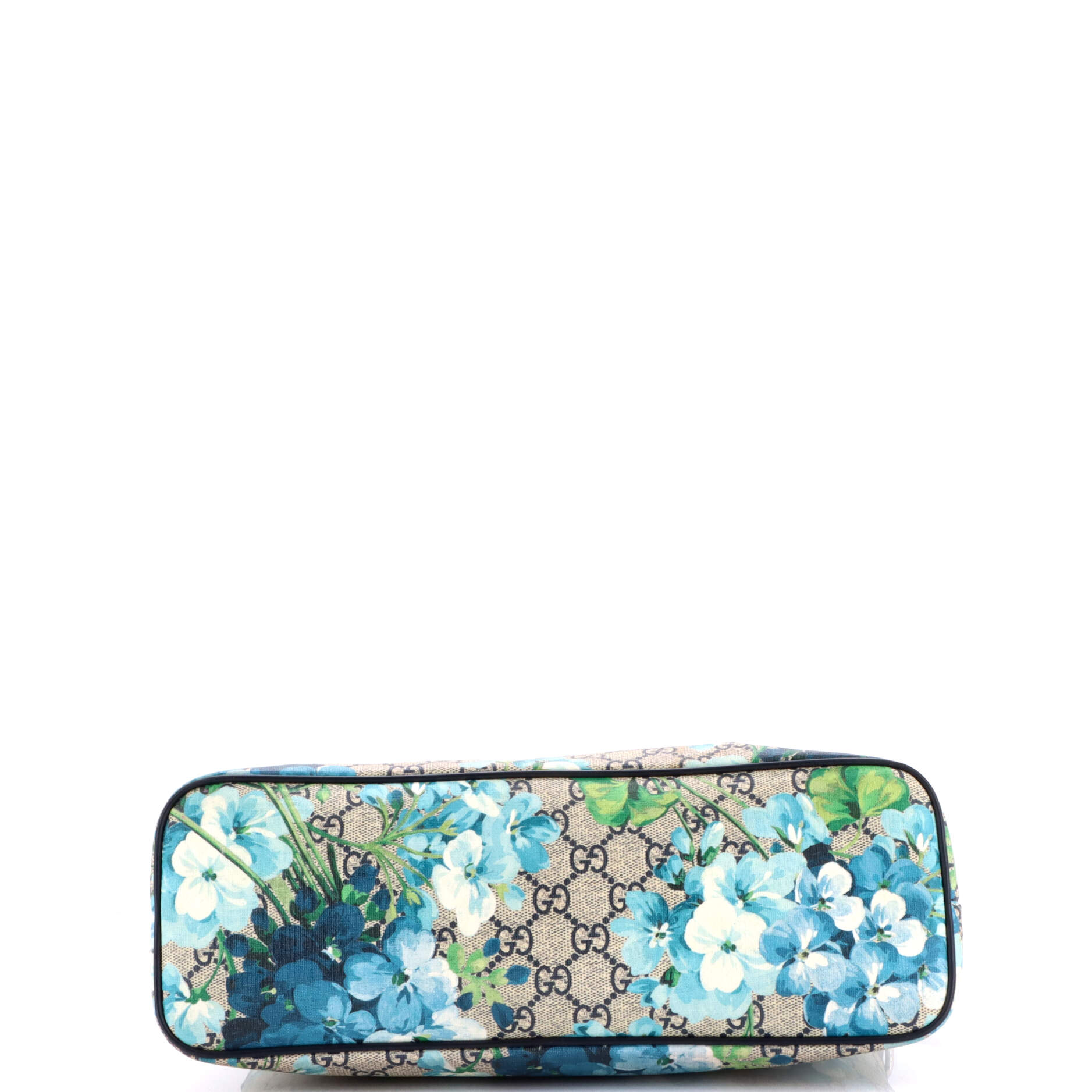 Convertible Zip Tote Blooms Print GG Coated Canvas Medium