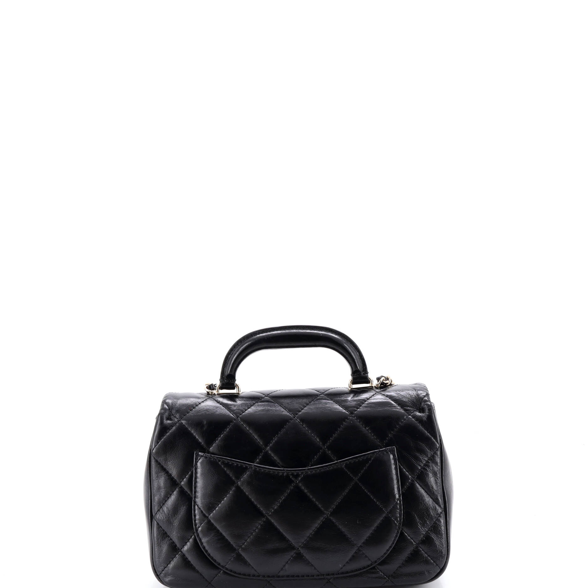 Coco Trip Flap Bag Quilted Shiny Lambskin Medium