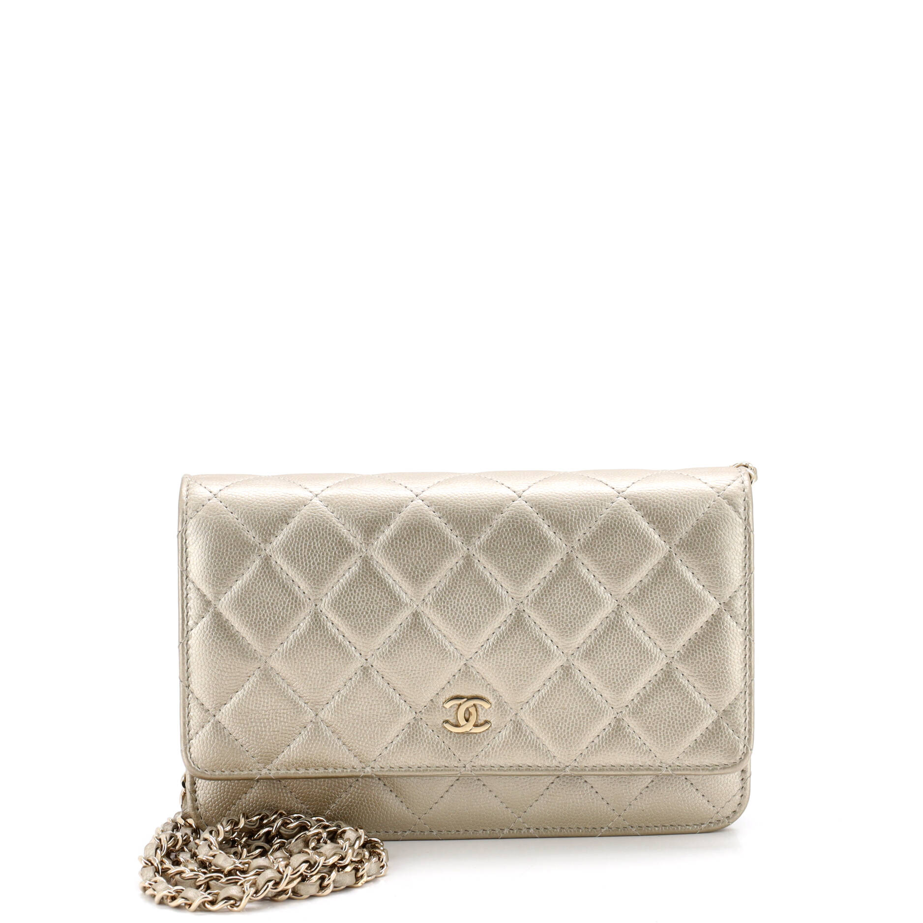 Wallet on Chain Quilted Caviar