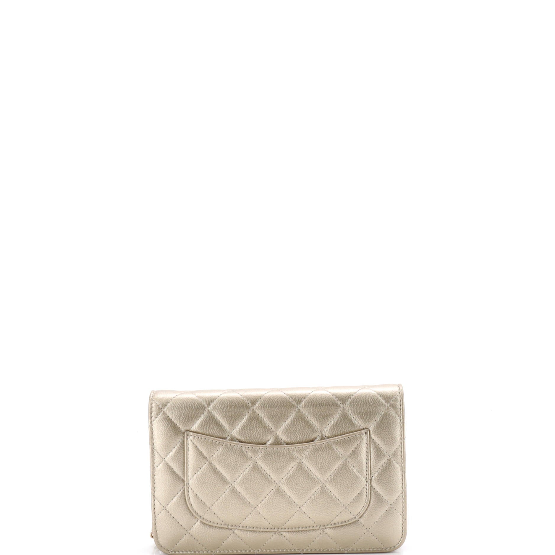 Wallet on Chain Quilted Caviar