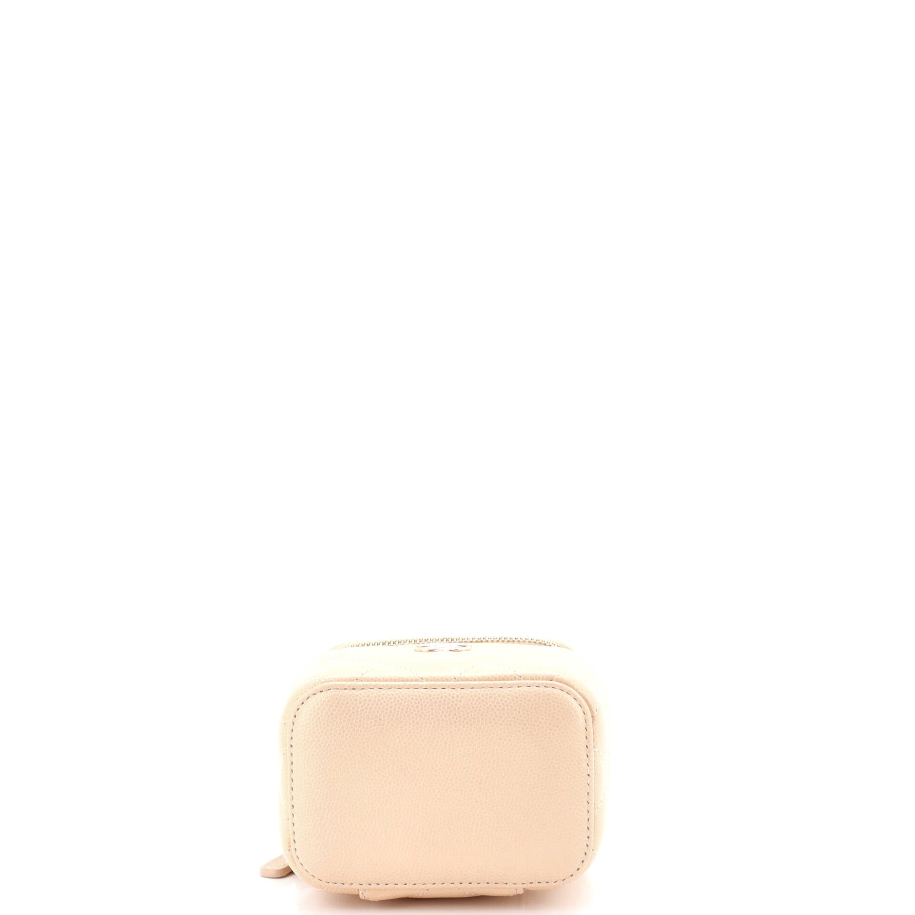 Classic Pearl Vanity Case with Chain Quilted Caviar Mini