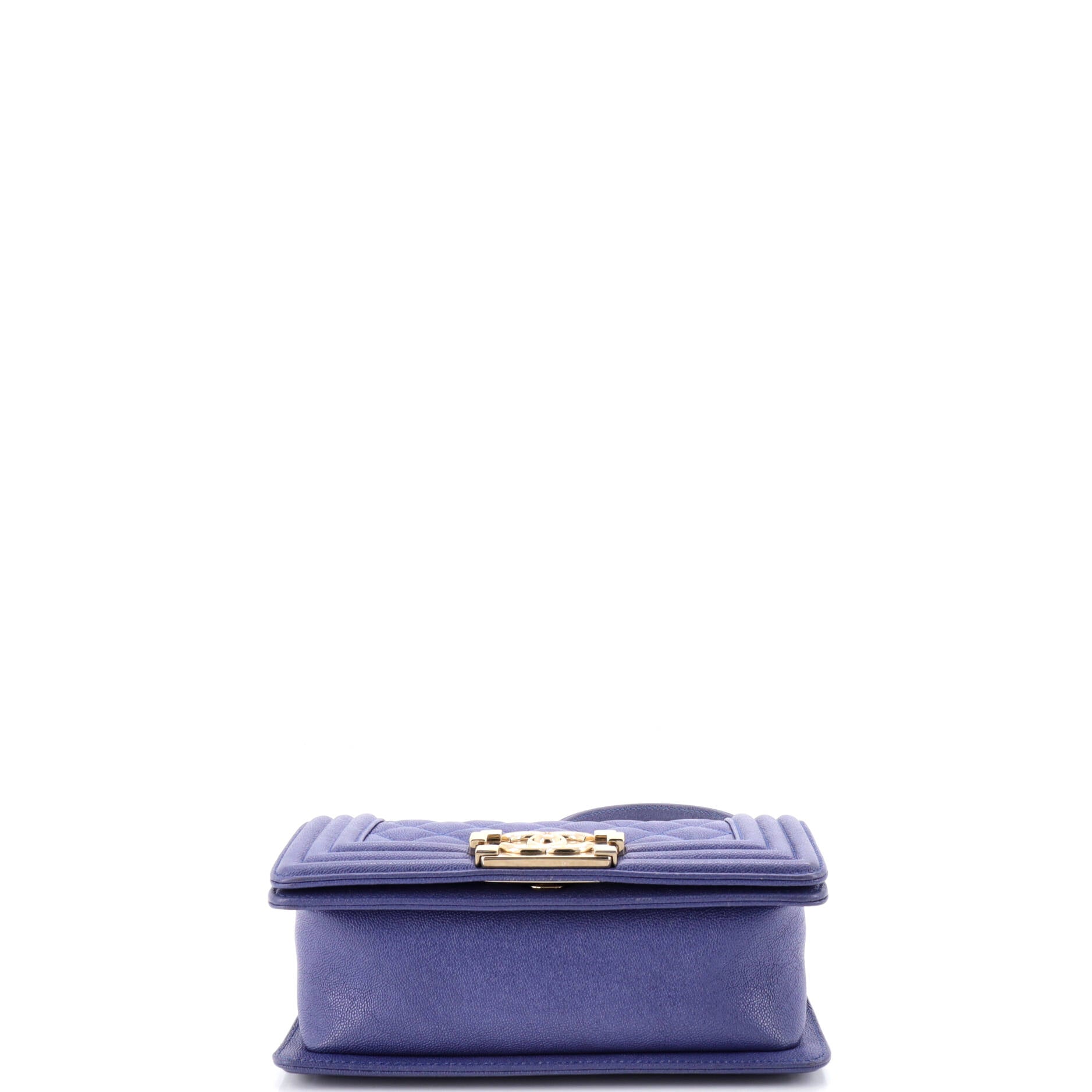 Boy Flap Bag Quilted Caviar Small