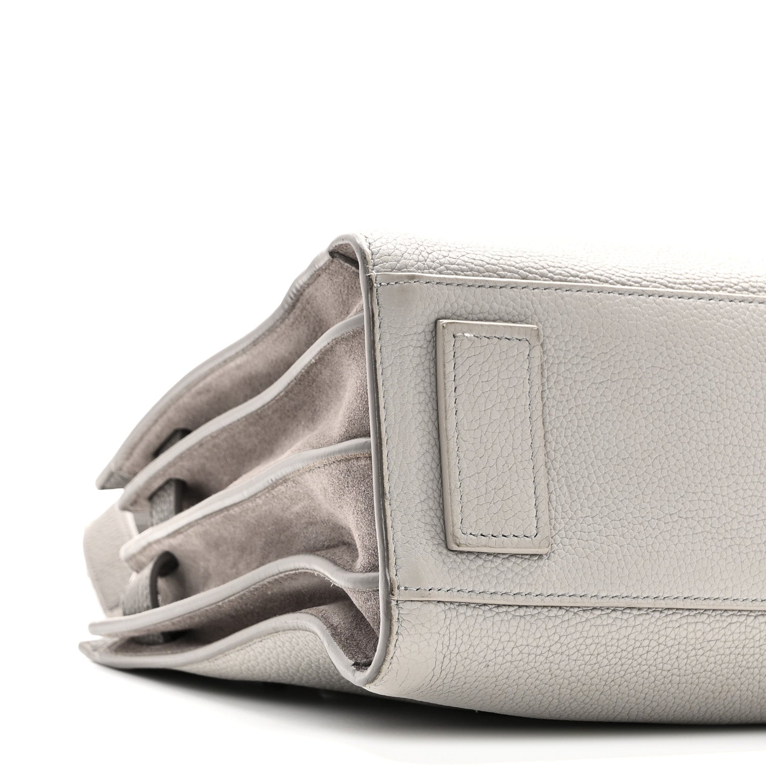 Grained Calfskin Bi-Color Baby Supple Sac De Jour Souris Fog