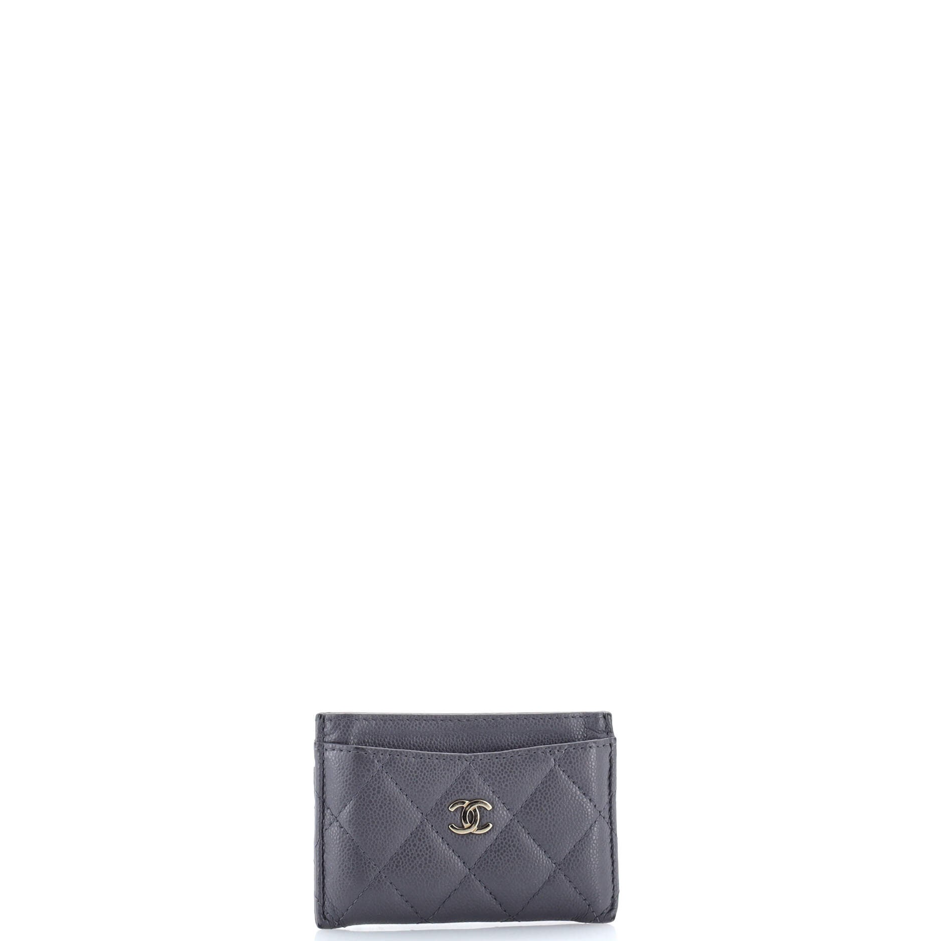 Classic Card Holder Quilted Caviar