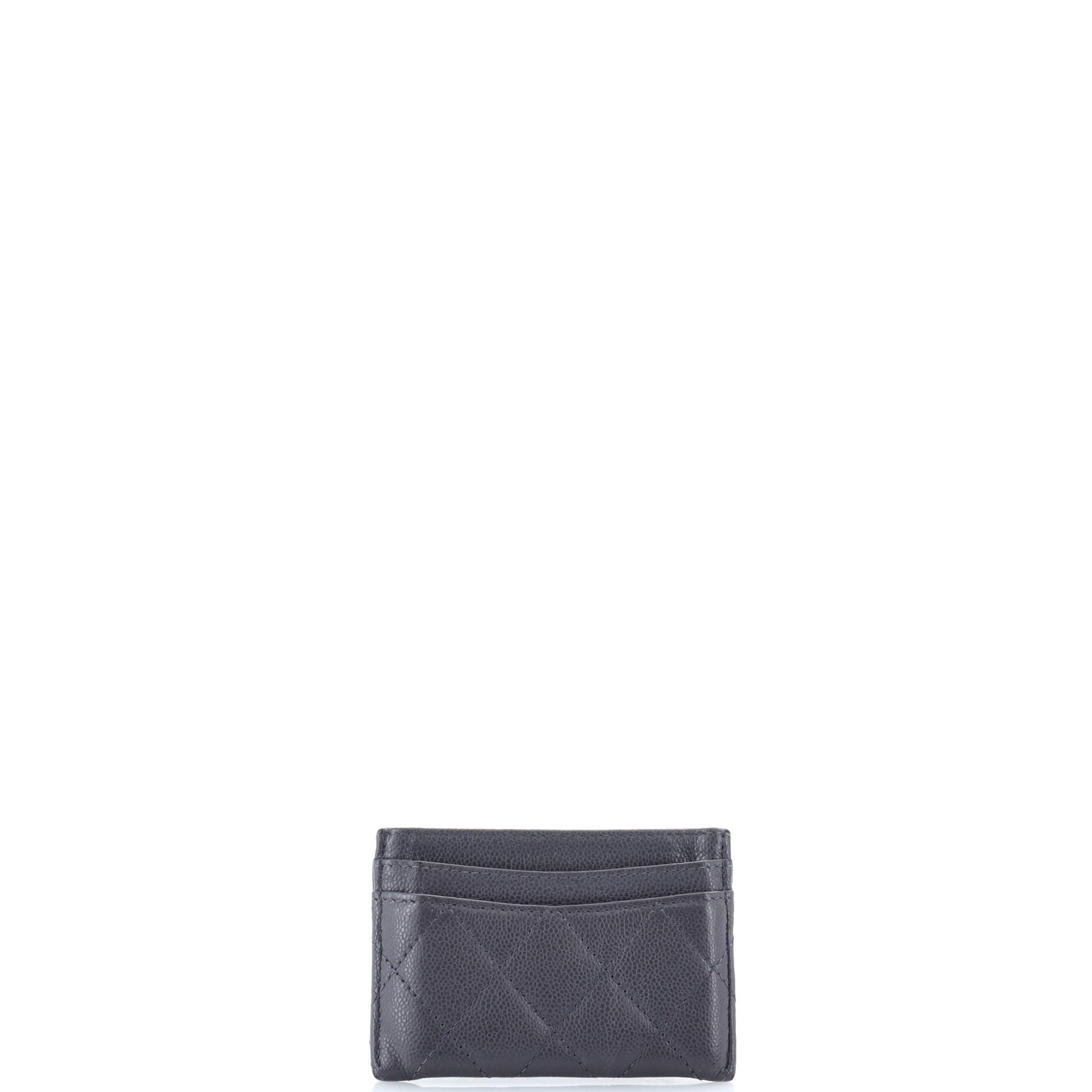Classic Card Holder Quilted Caviar