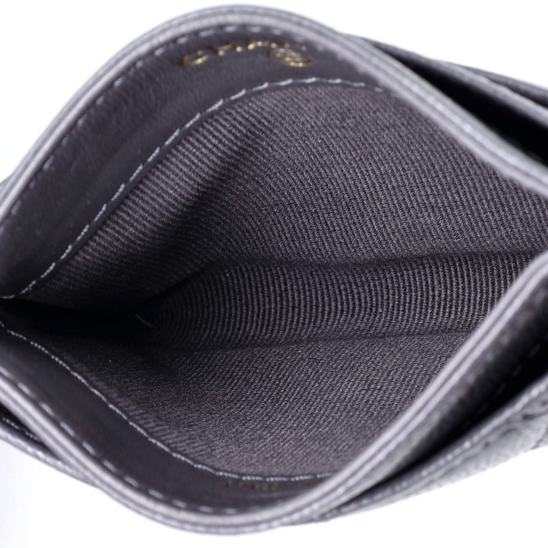 Classic Card Holder Quilted Caviar