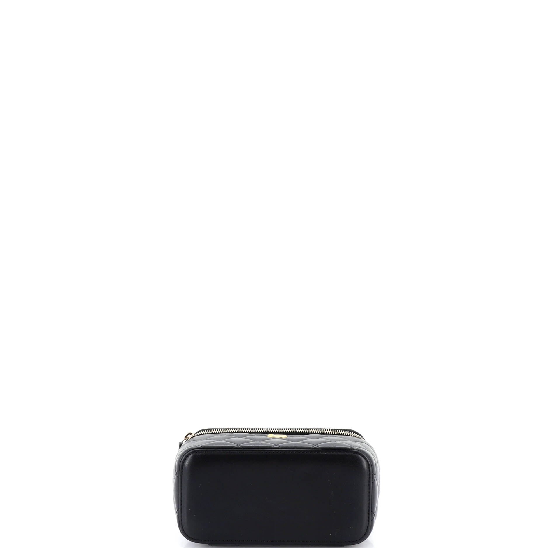 Pearl Crush Vanity Case with Chain Quilted Lambskin Small
