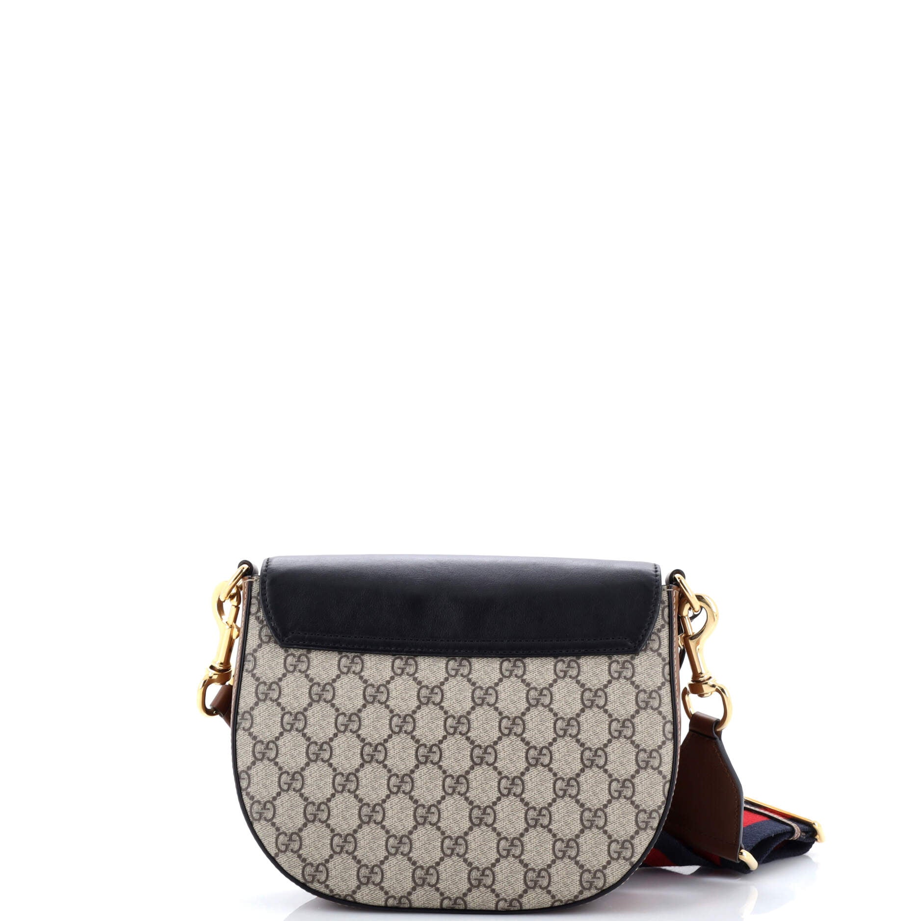Padlock Saddle Shoulder Bag GG Coated Canvas and Leather Medium