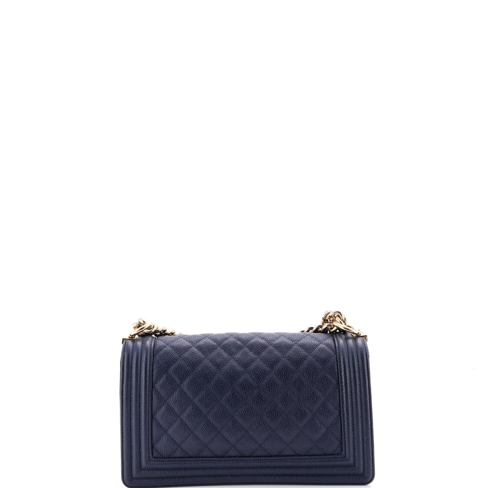 Boy Flap Bag Quilted Caviar Old Medium