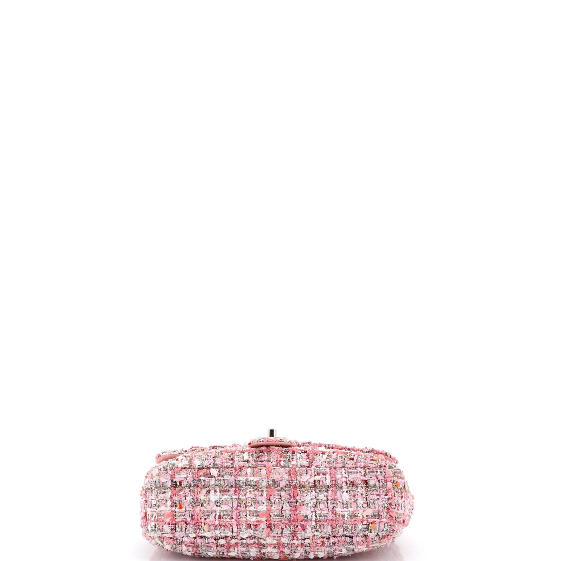 Pearl Handle Flap Bag Quilted Tweed Medium
