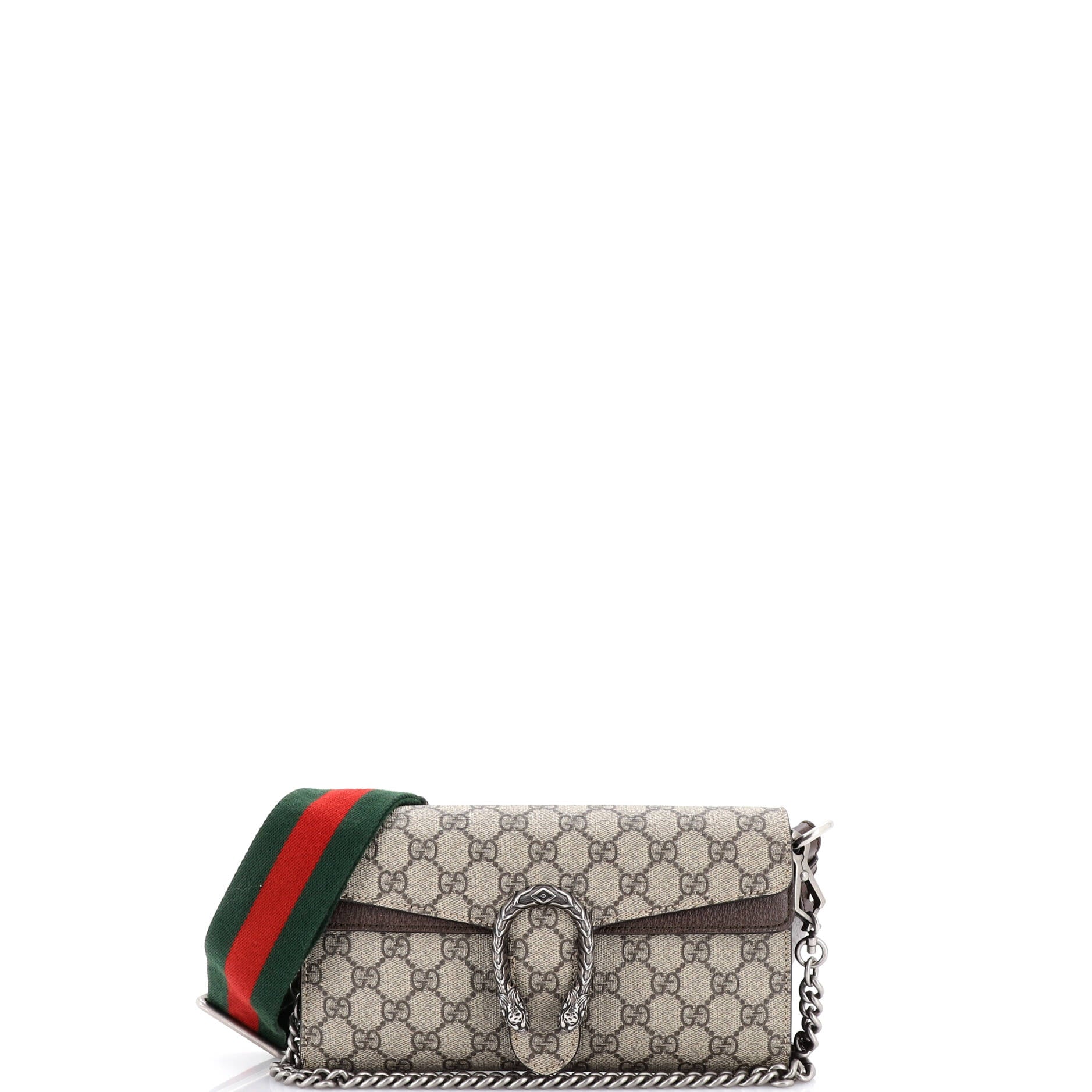 Dionysus East-West Flap Bag GG Coated Canvas Small