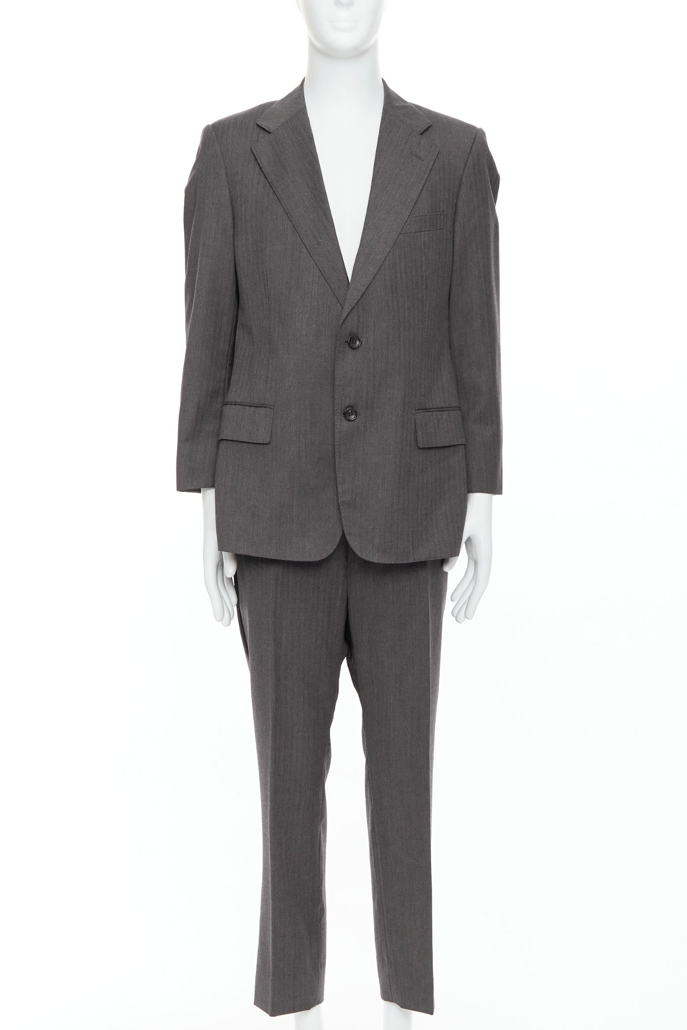 Men's Gucci Vintage Stripe Cropped Sleeve Blazer Suit
