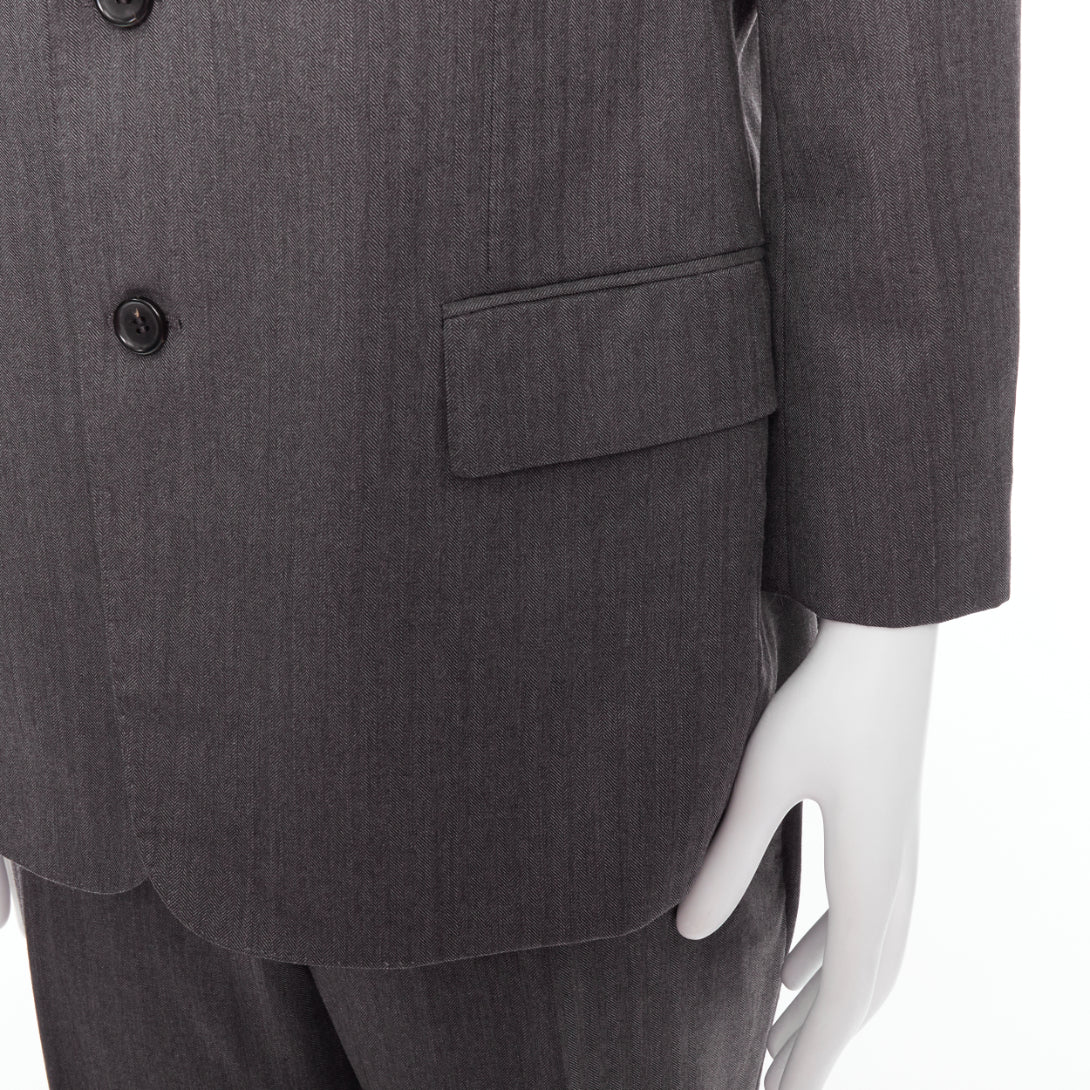 Men's Gucci Vintage Stripe Cropped Sleeve Blazer Suit