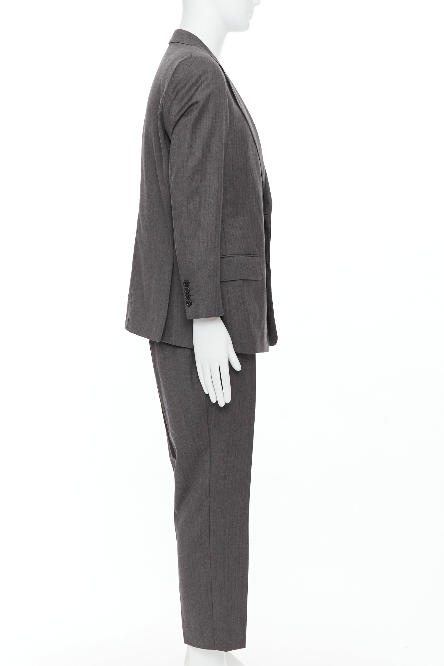 Men's Gucci Vintage Stripe Cropped Sleeve Blazer Suit