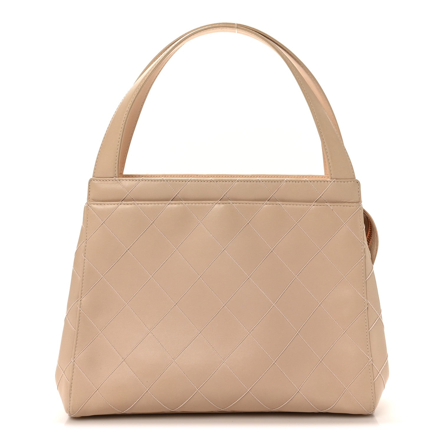 Calfskin Quilted Small Shopper Pink