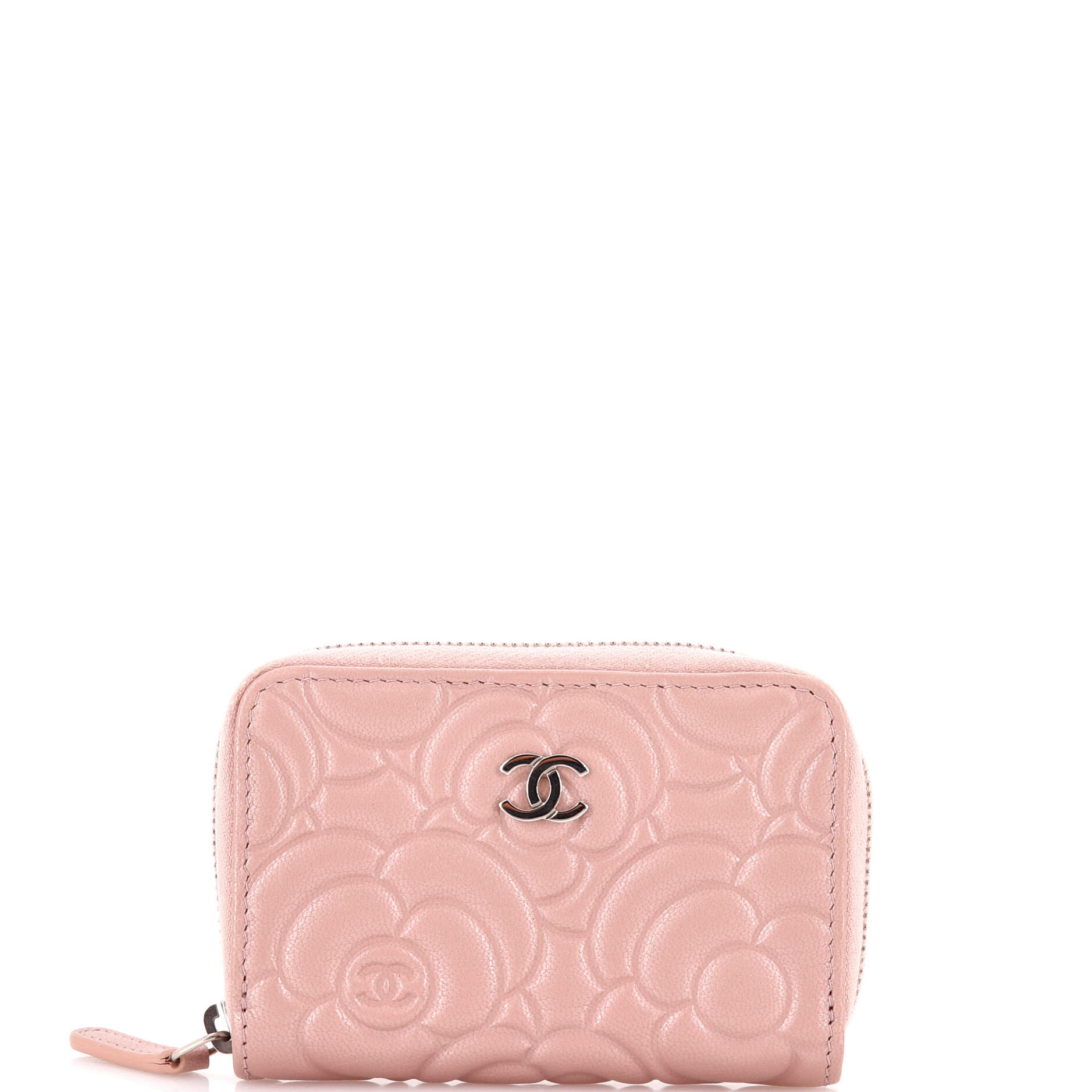 CC Zip Coin Purse Camellia Goatskin