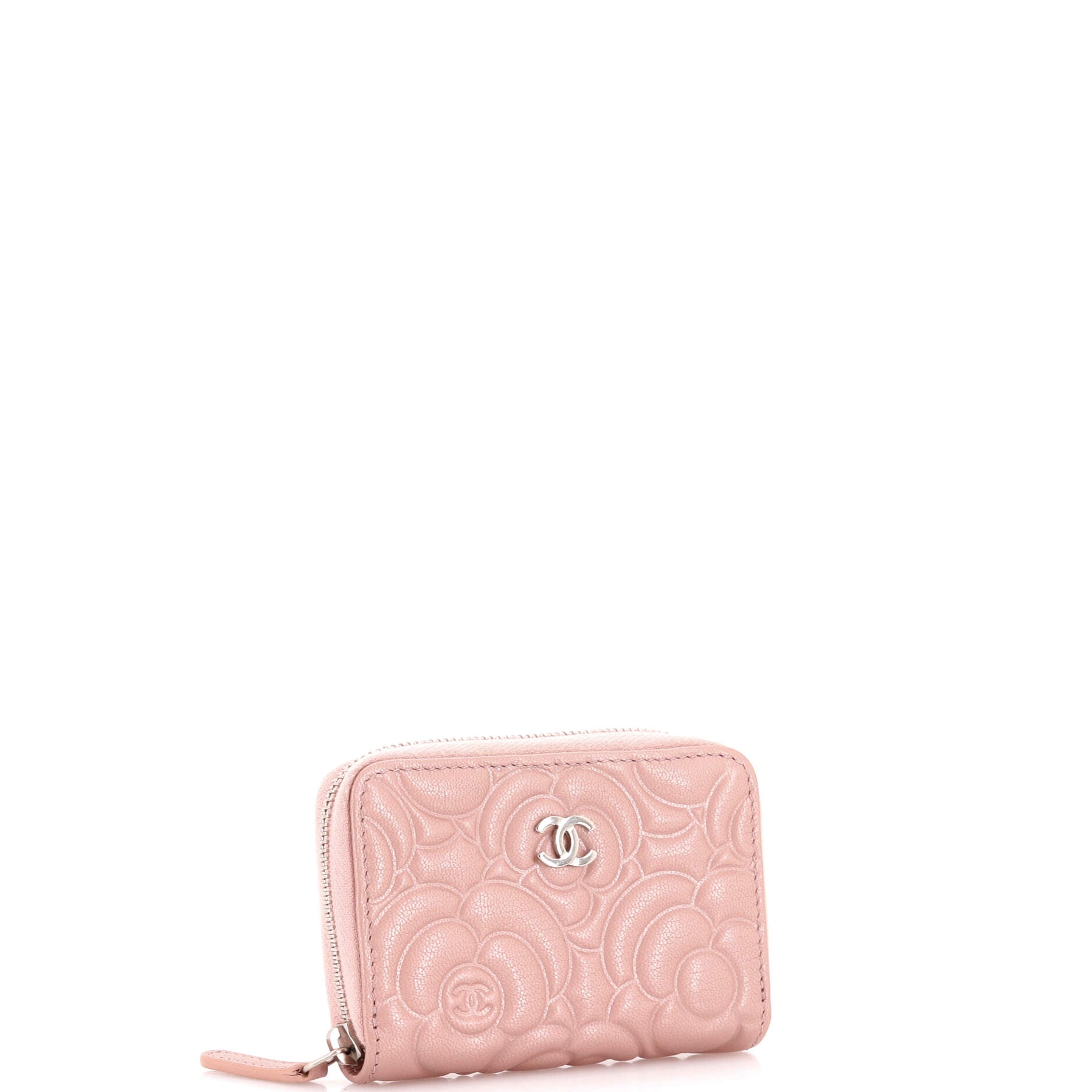 CC Zip Coin Purse Camellia Goatskin