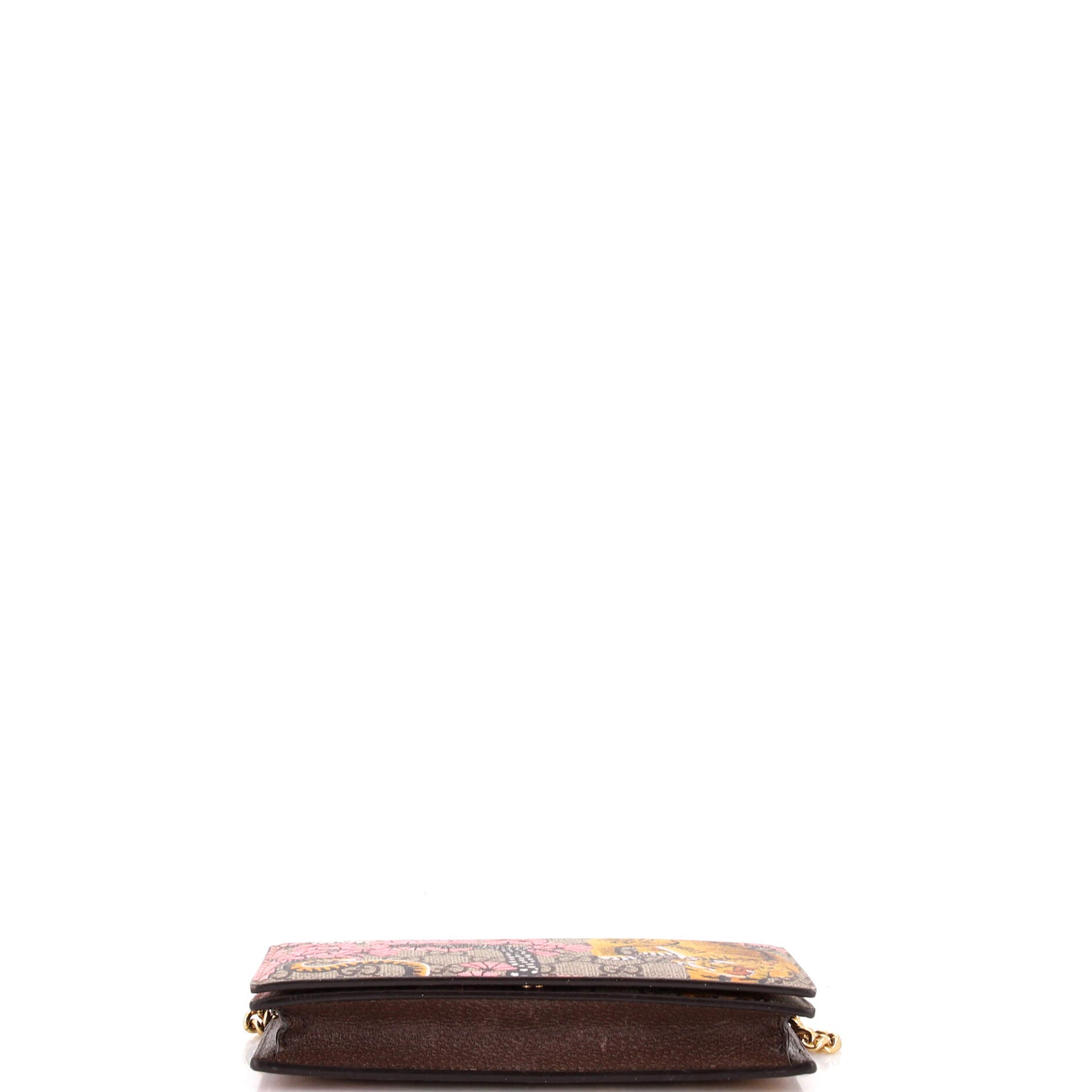 Chain Wallet Bengal Print GG Coated Canvas
