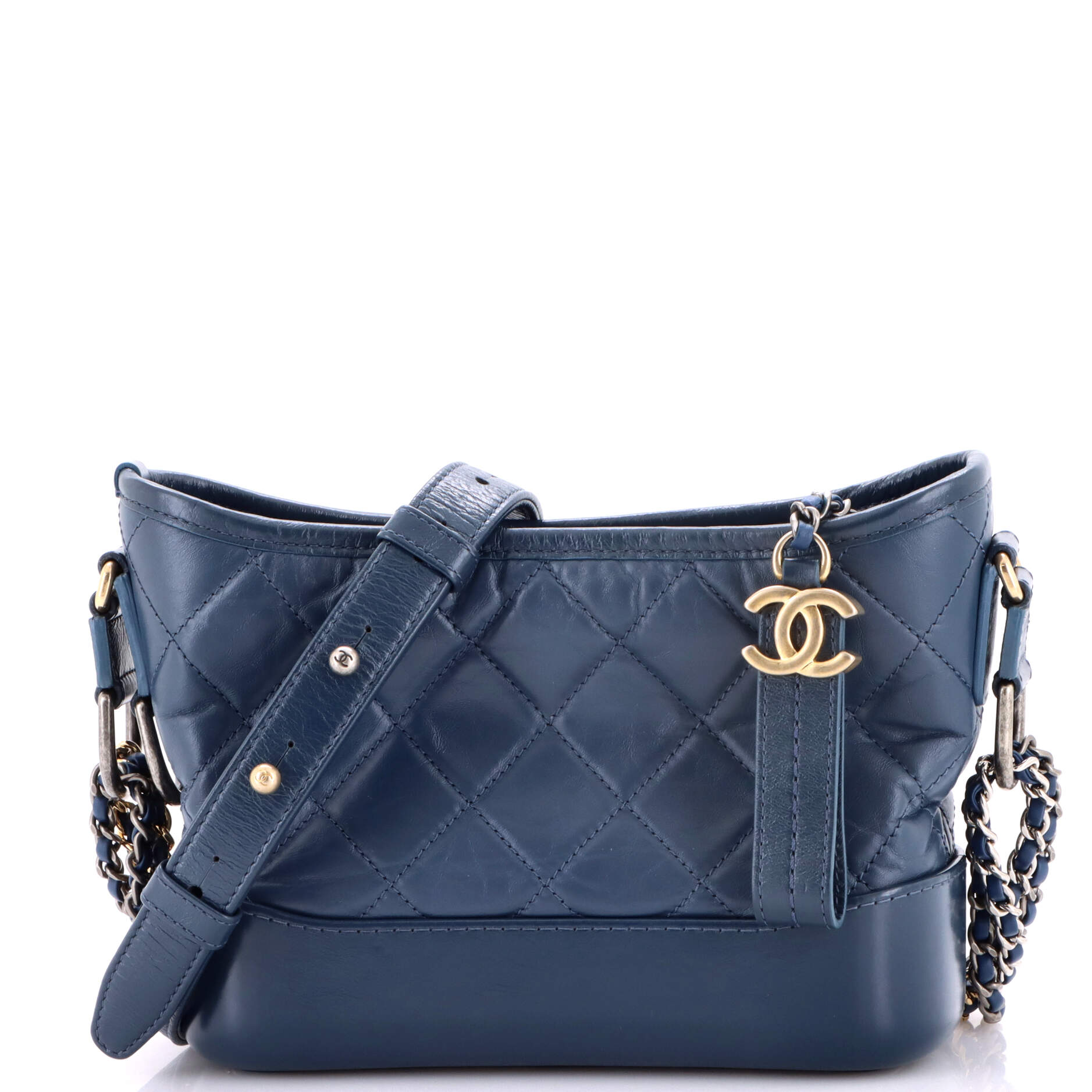 Gabrielle Hobo Quilted Aged Calfskin Small