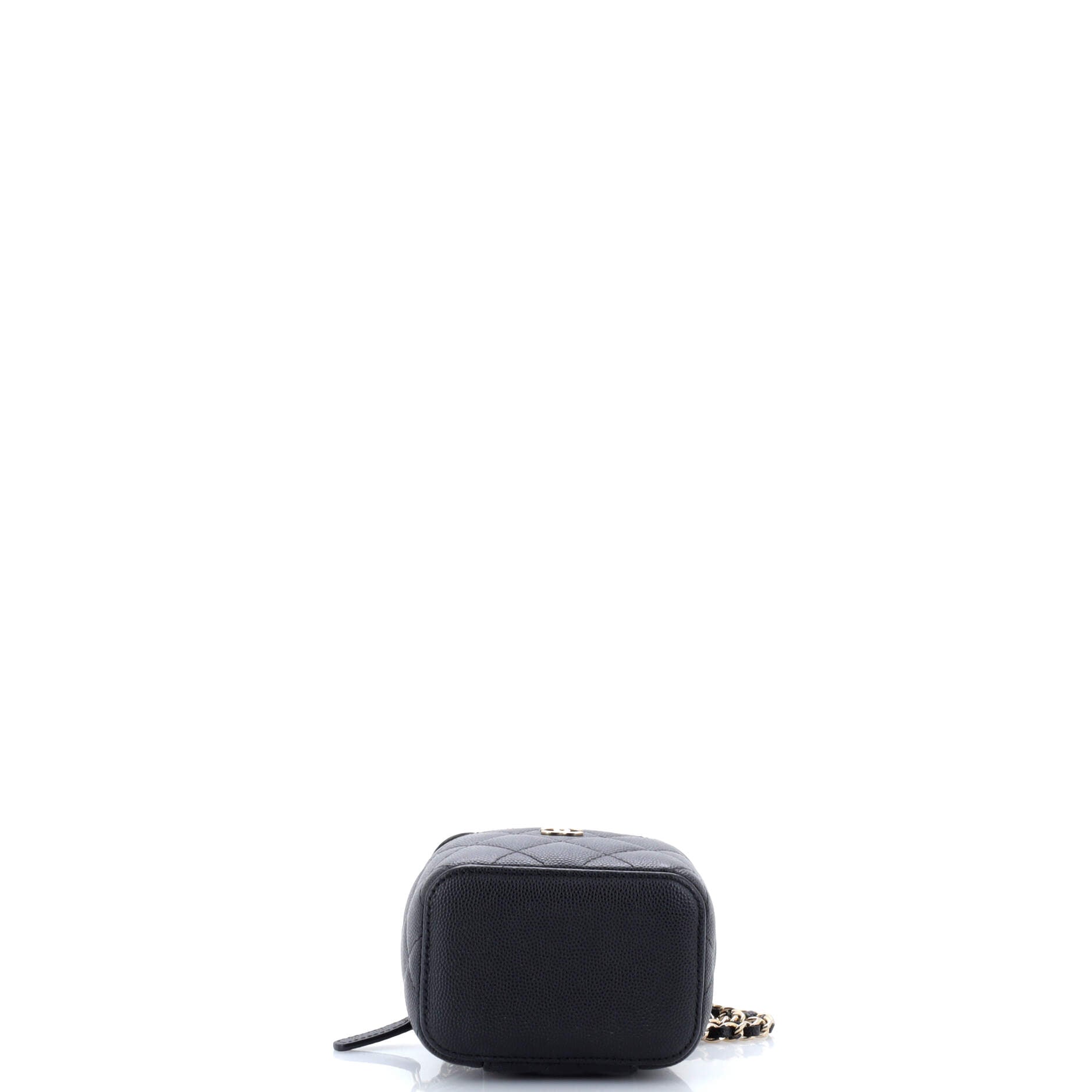 Classic Vanity Case with Chain Quilted Caviar Mini