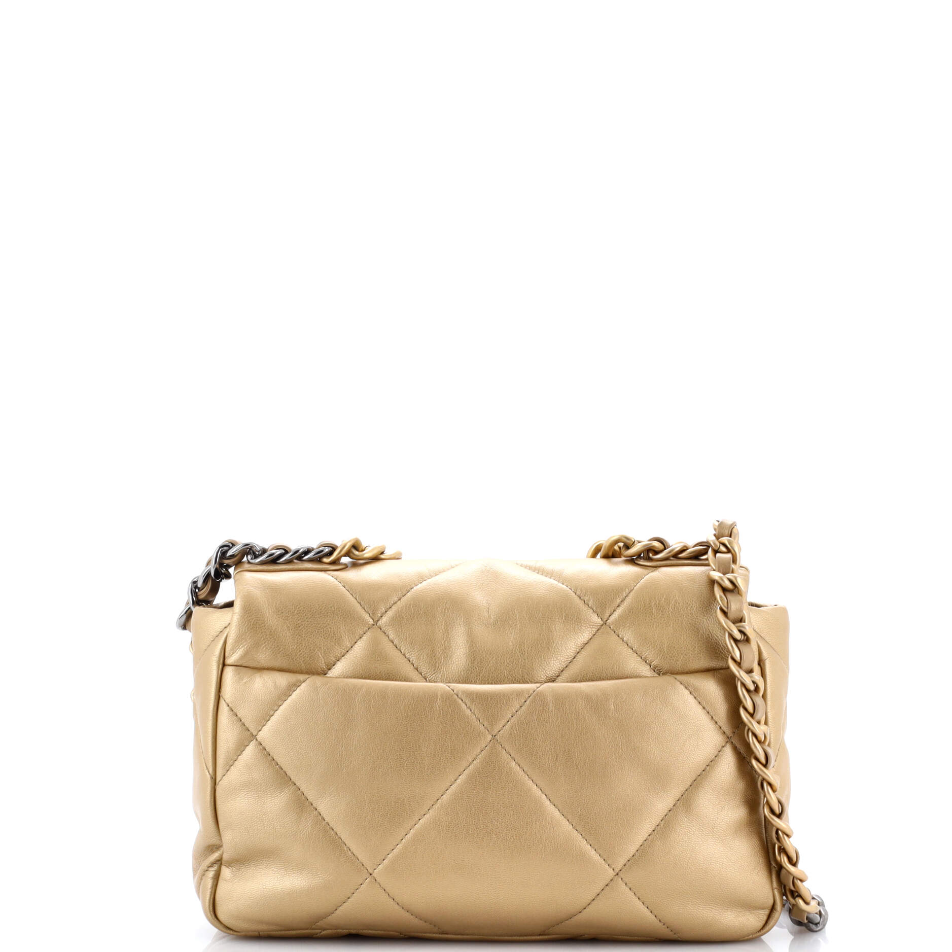 19 Flap Bag Quilted Leather Medium
