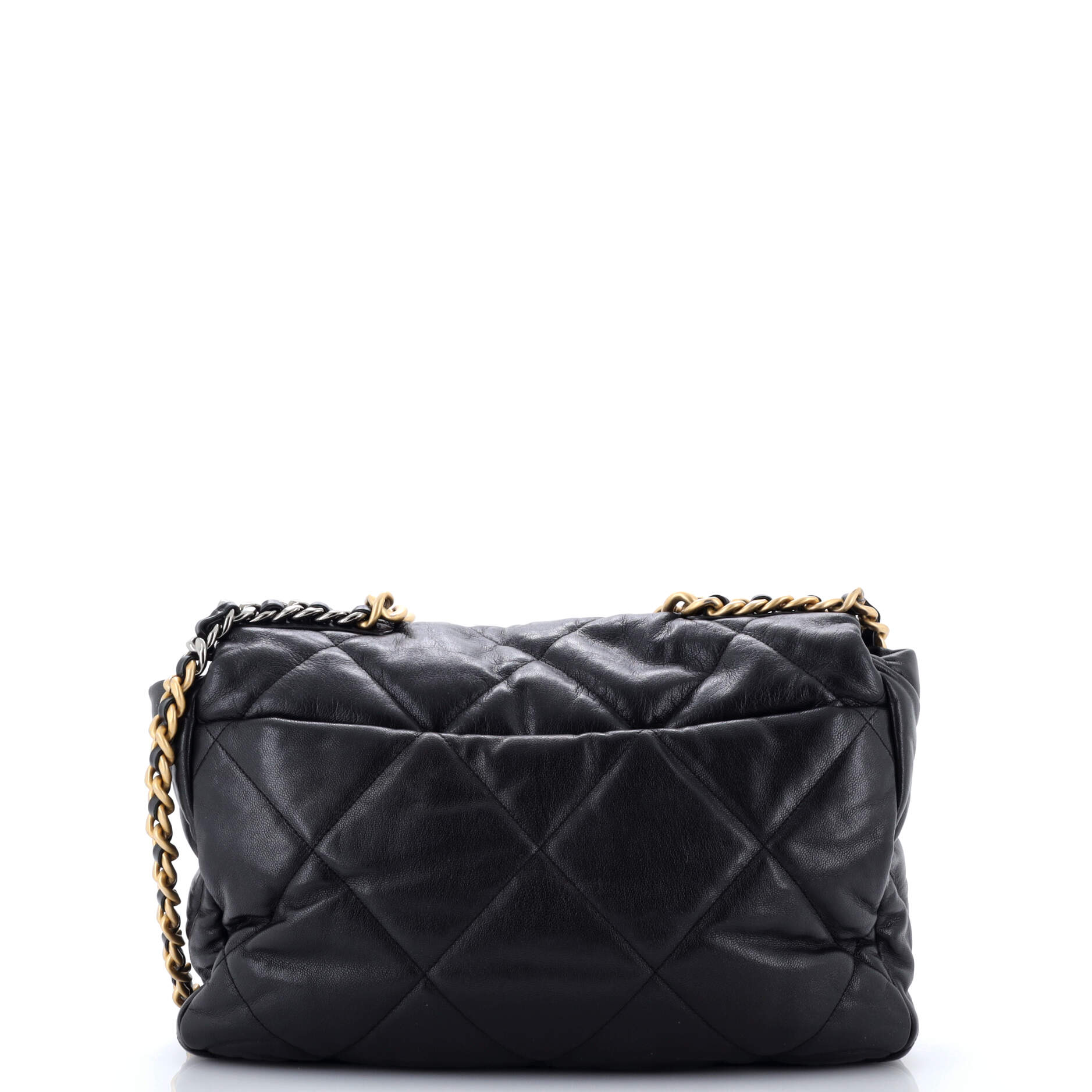 19 Flap Bag Quilted Leather Maxi