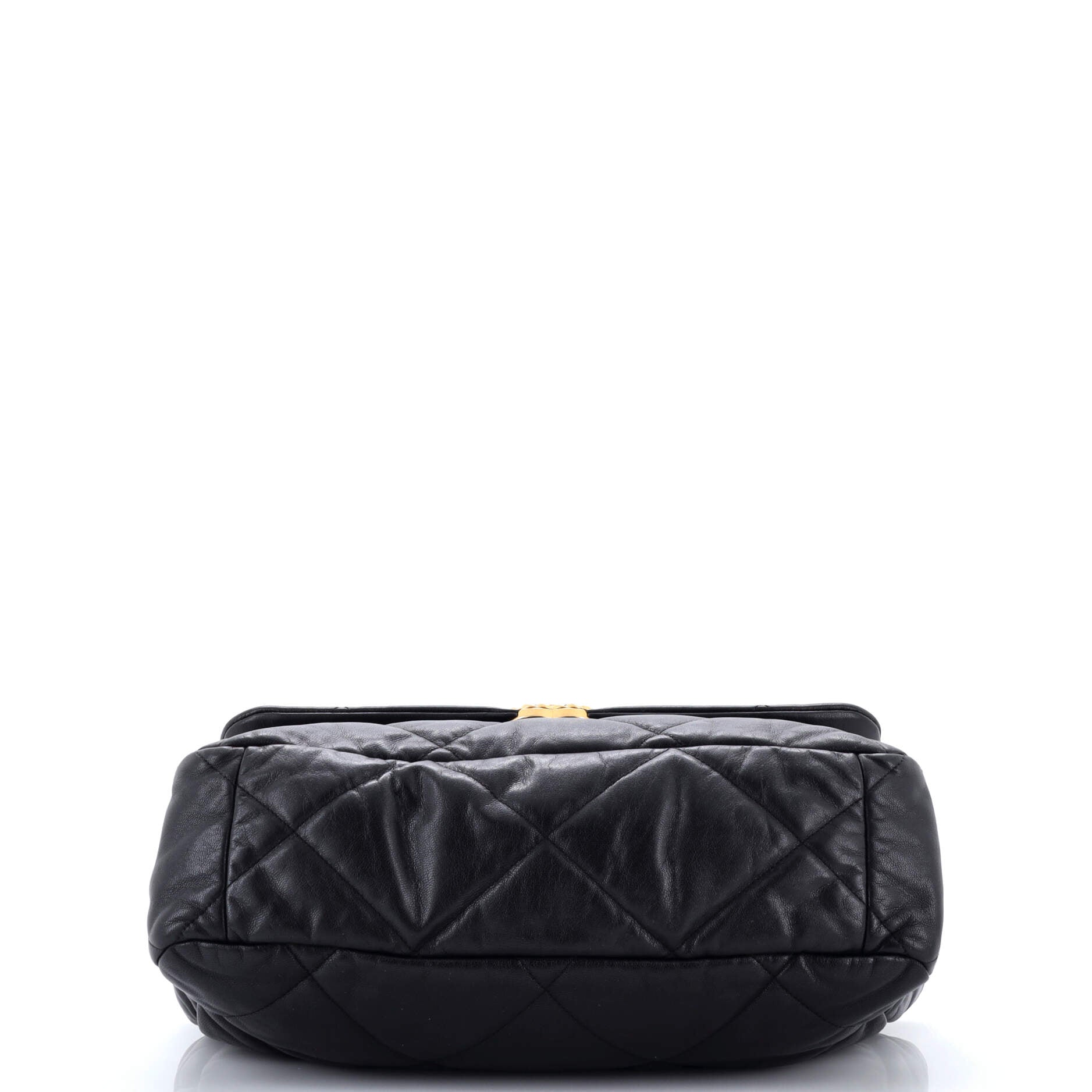 19 Flap Bag Quilted Leather Maxi