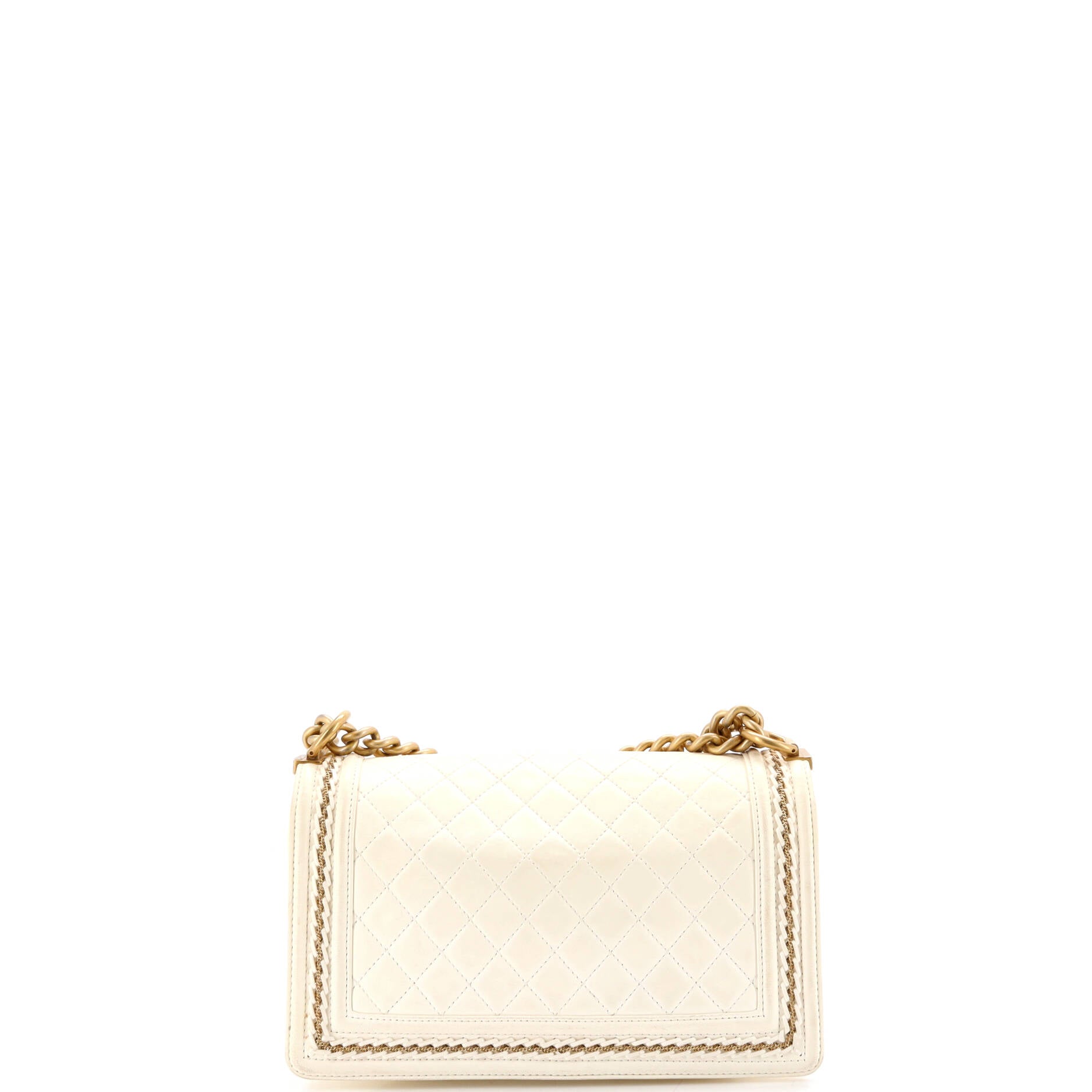 Boy Flap Bag Quilted Lambskin with Chain Detail Old Medium