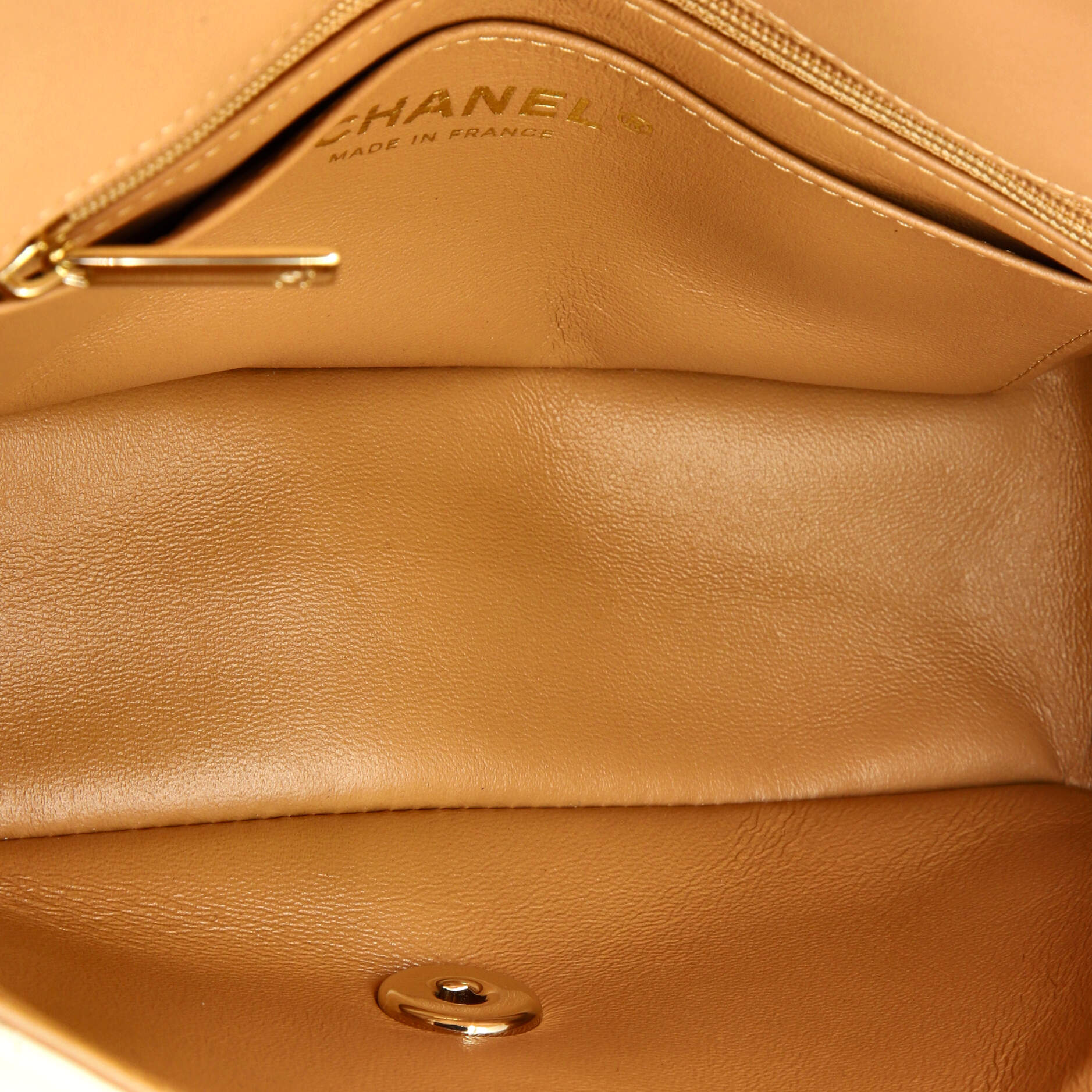 Classic Single Flap Top Handle Bag Quilted Lambskin Mini
