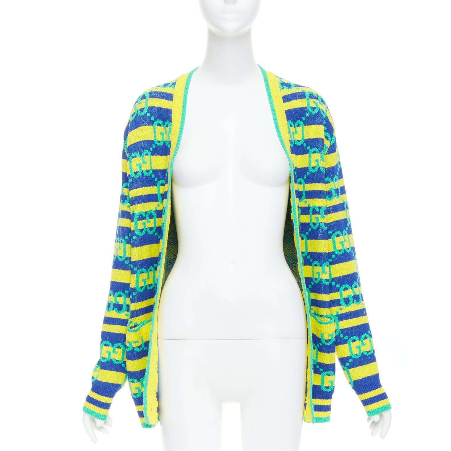 Women's Gucci gg monogram stripe cardigan