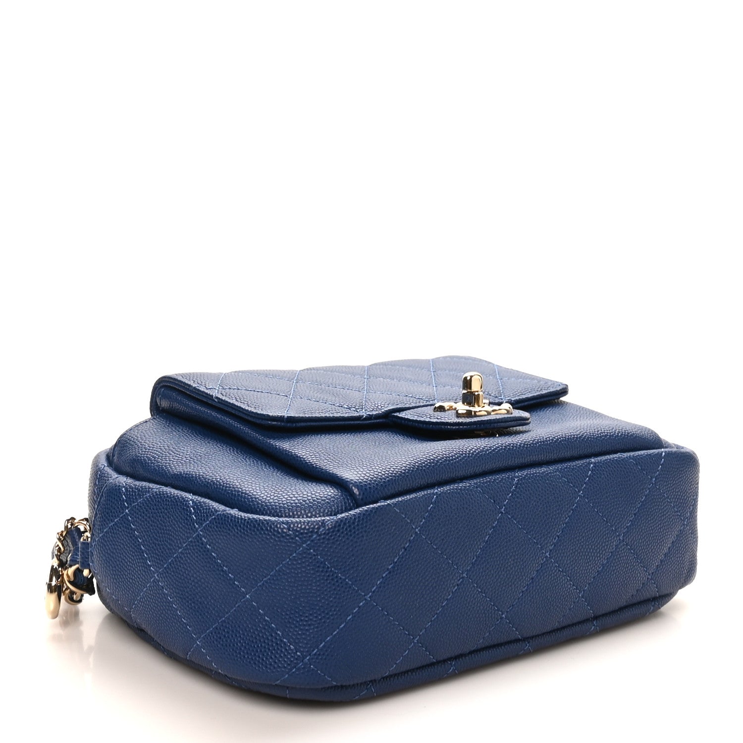 Caviar Quilted CC Day Camera Case Blue