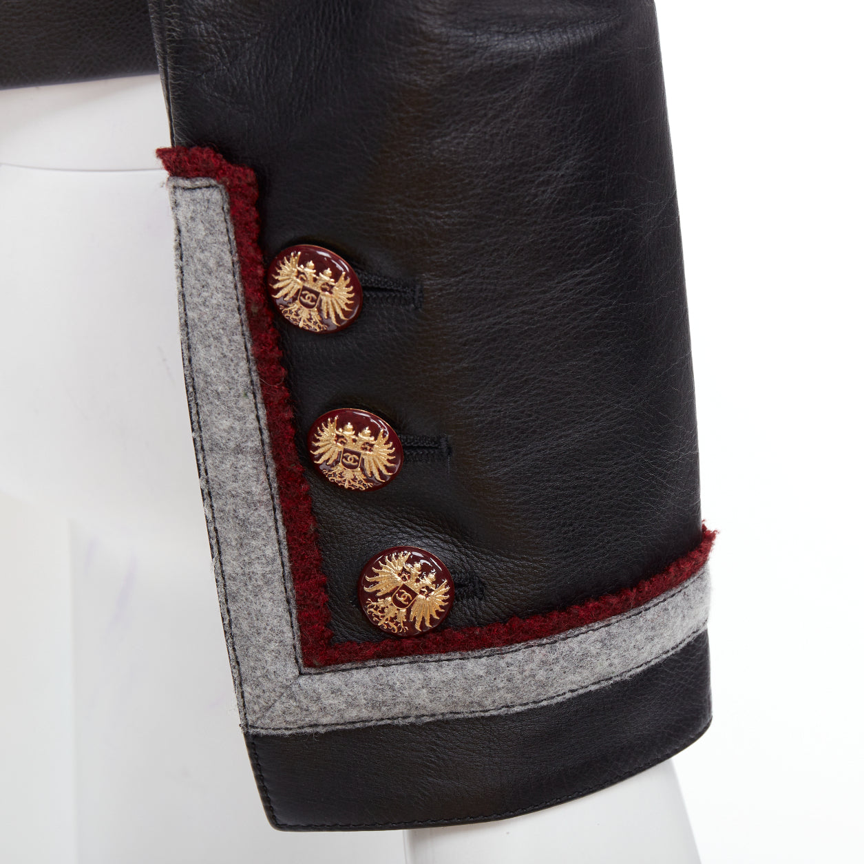 Women's Chanel paris shanghai leather trim 4 pocket jacket