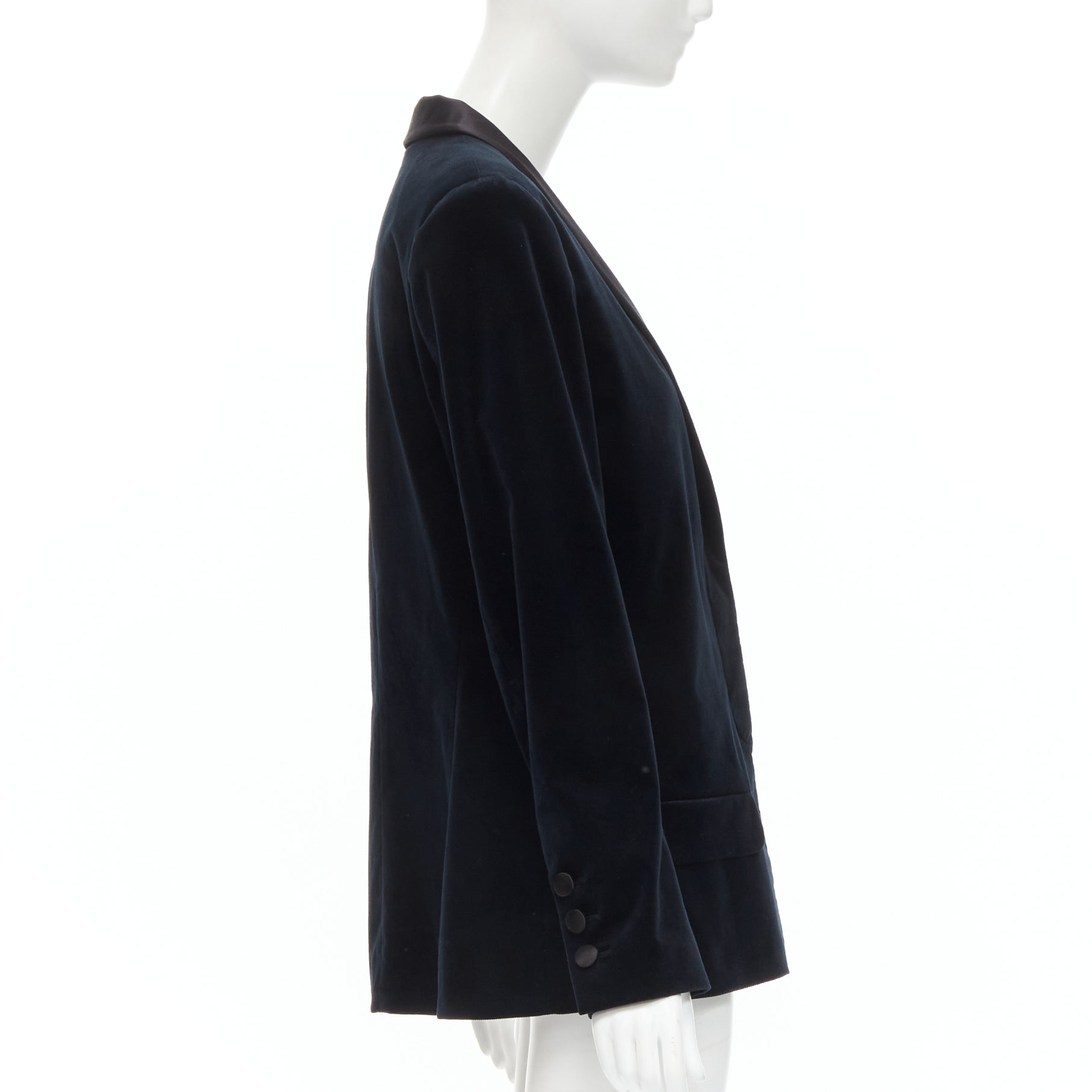 Women's Chanel paris hamburg metier d'art velvet tuxedo blazer