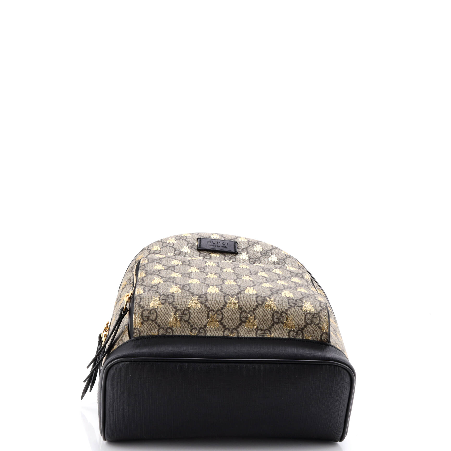 Zip Pocket Backpack Printed GG Coated Canvas Small
