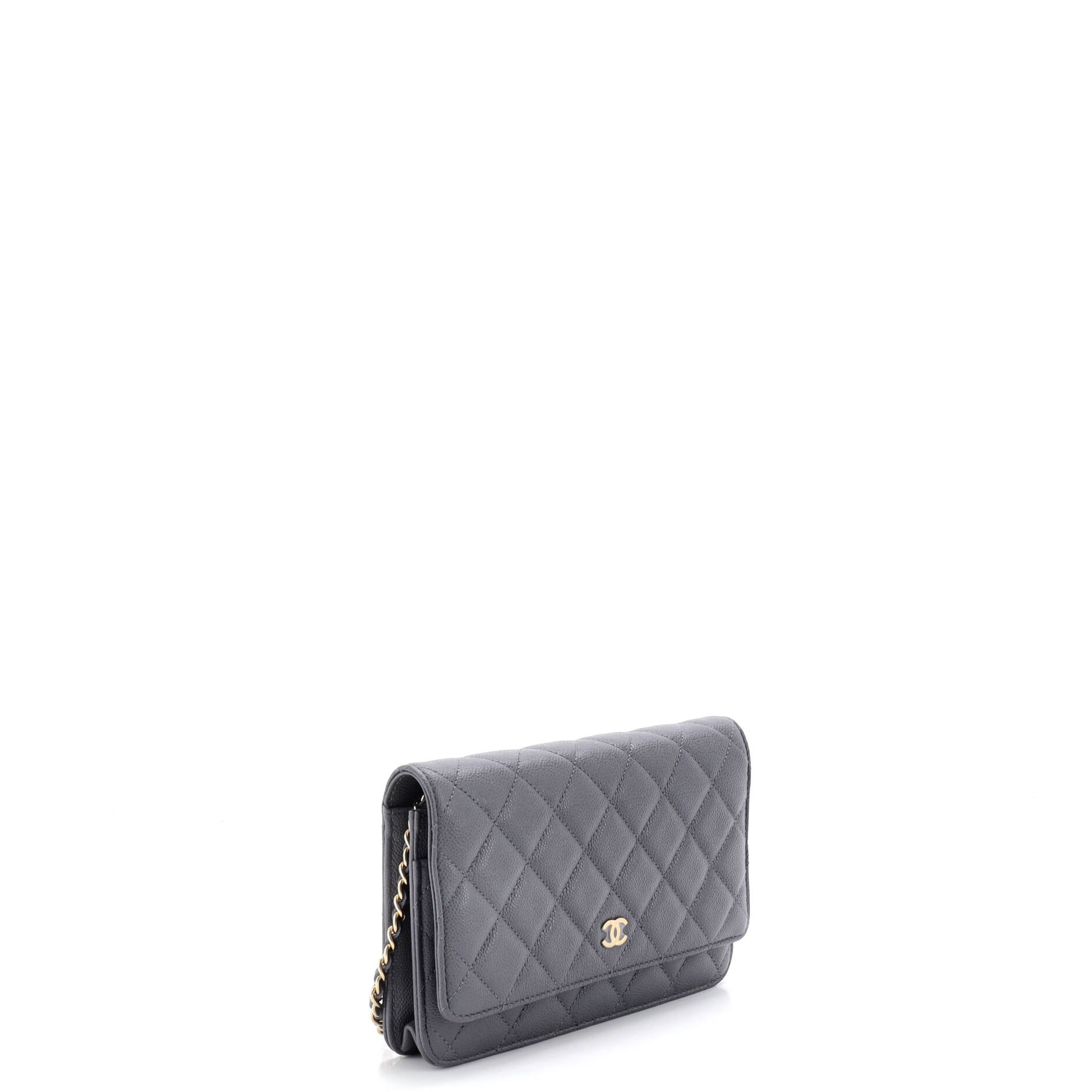 Wallet on Chain Quilted Caviar