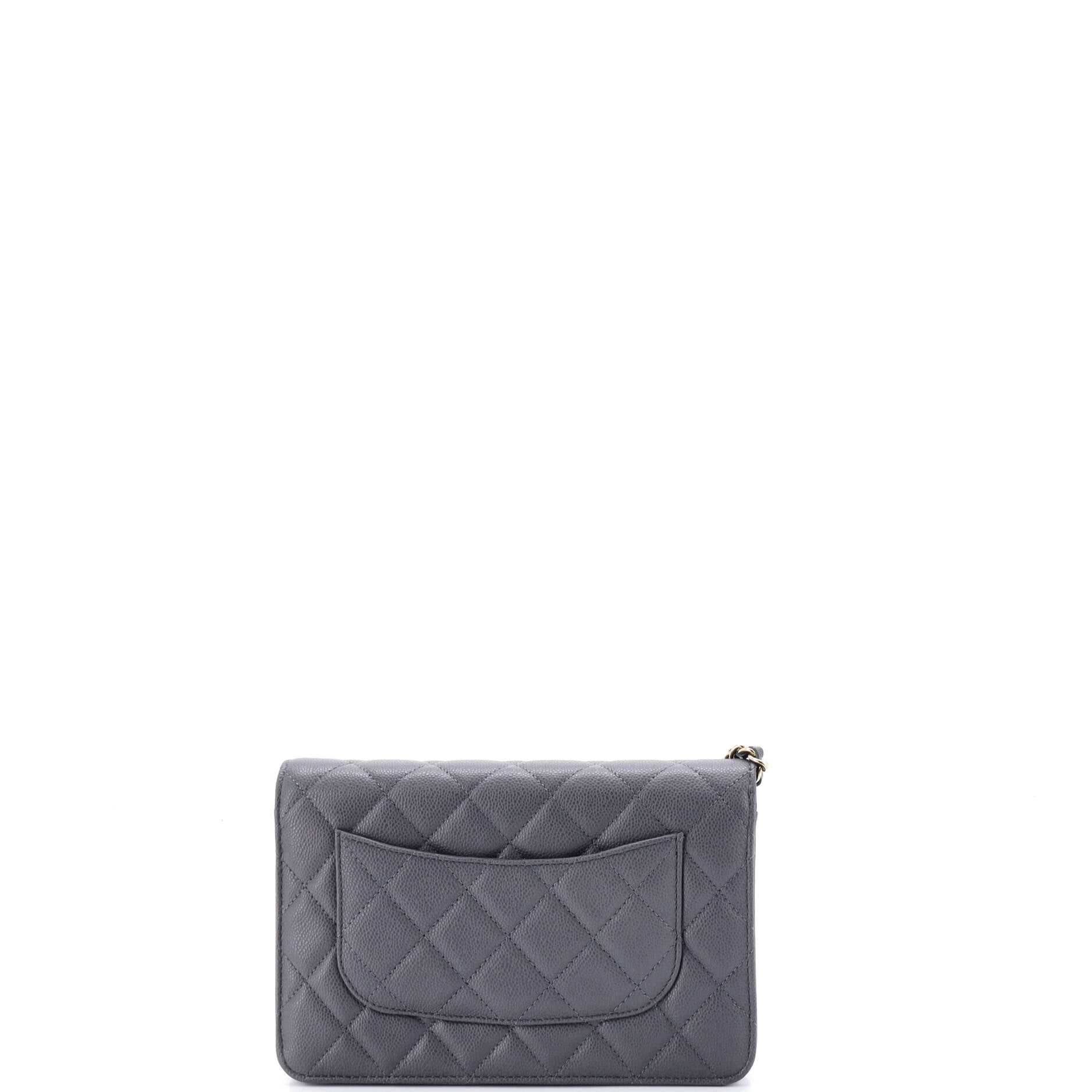Wallet on Chain Quilted Caviar