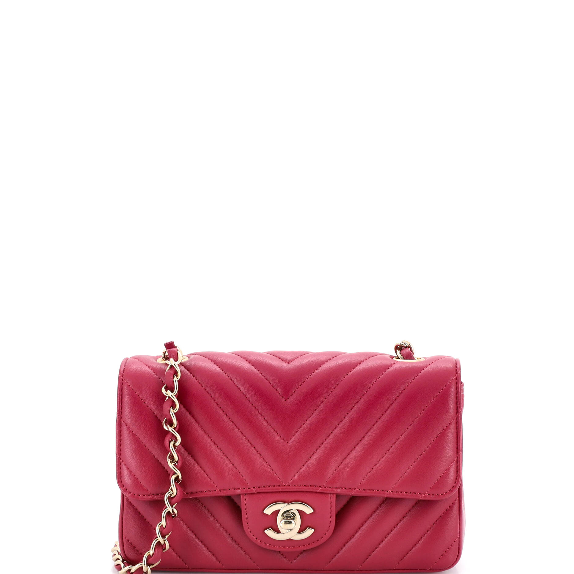 Classic Single Flap Bag Chevron Lambskin Mini