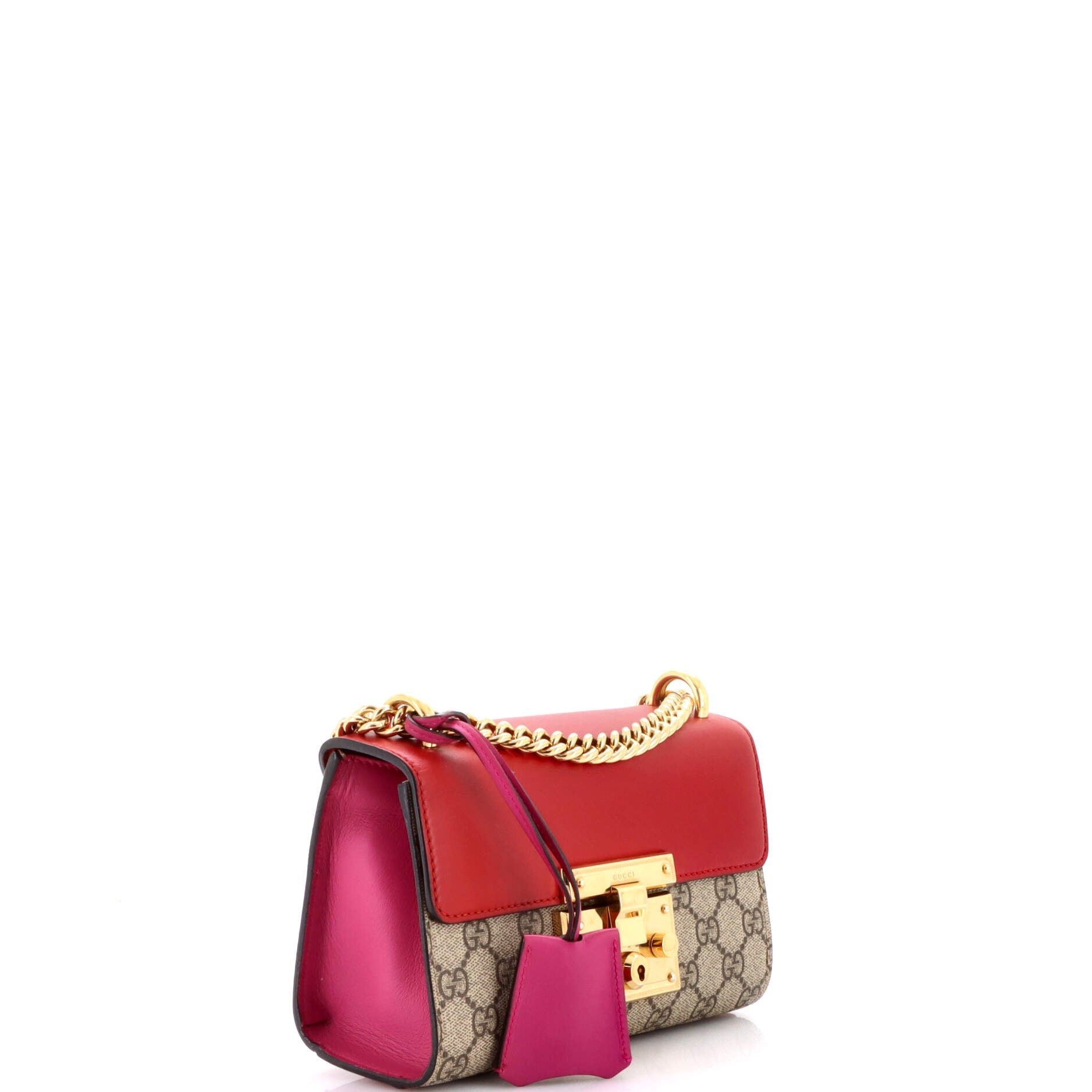 Padlock Shoulder Bag GG Coated Canvas and Leather Small