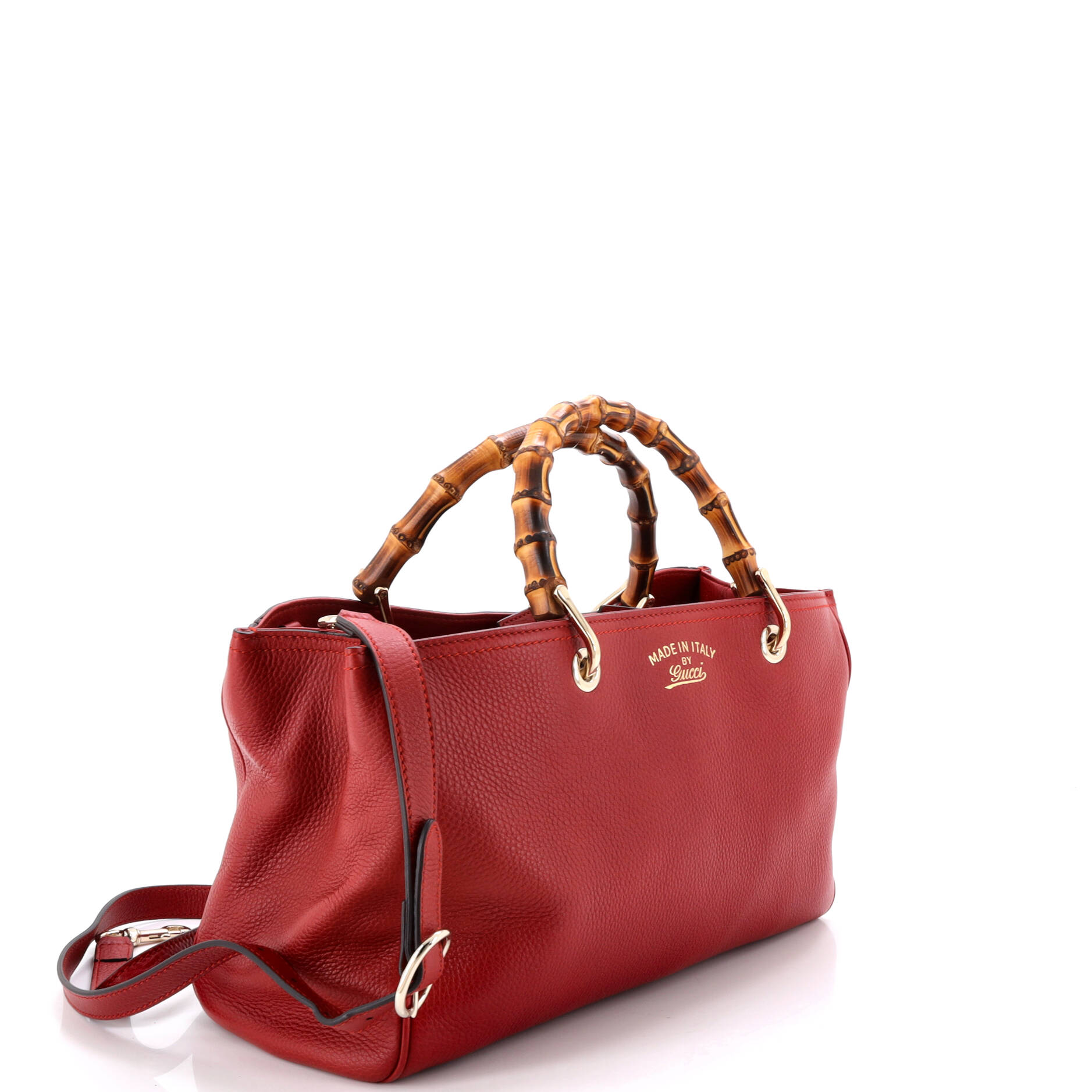 Bamboo Shopper Tote Leather Medium