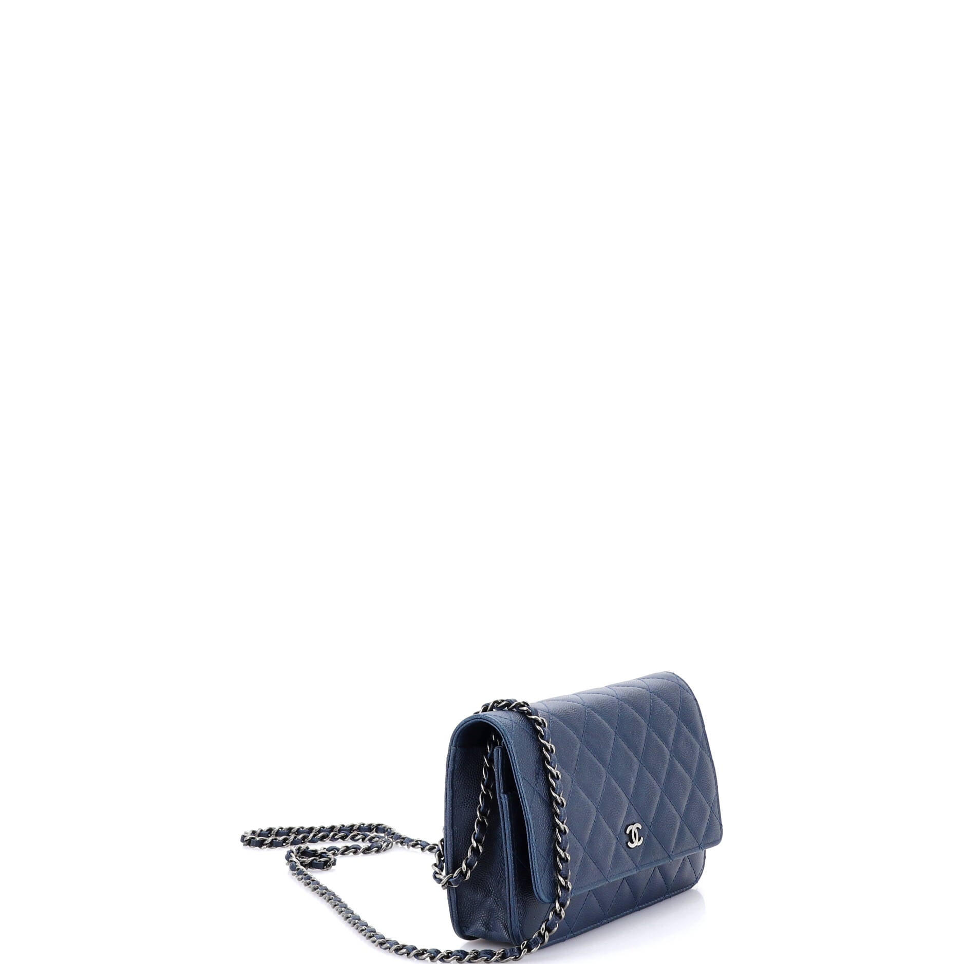 Wallet on Chain Quilted Caviar