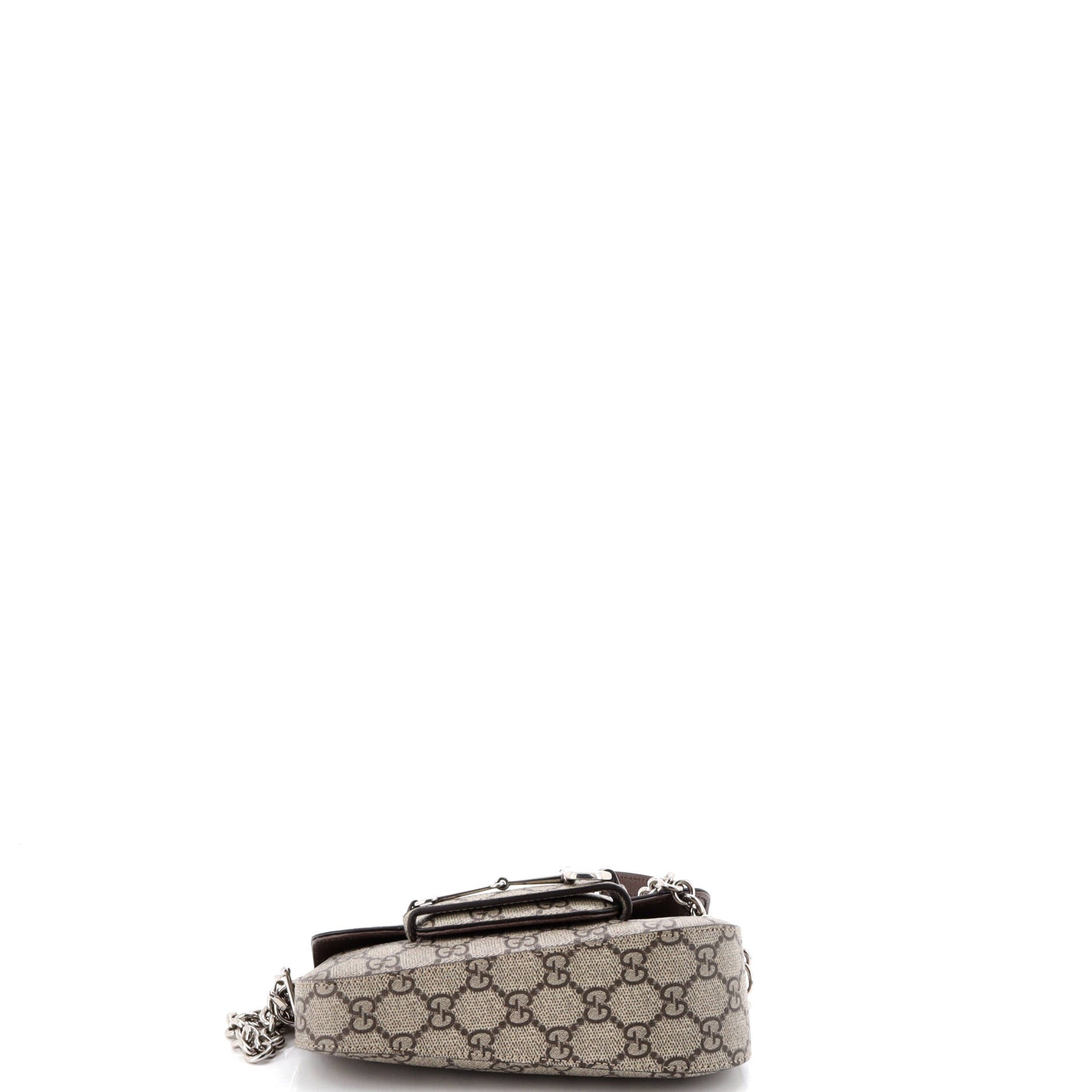 Horsebit 1955 Asymmetric Shoulder Bag GG Coated Canvas Mini